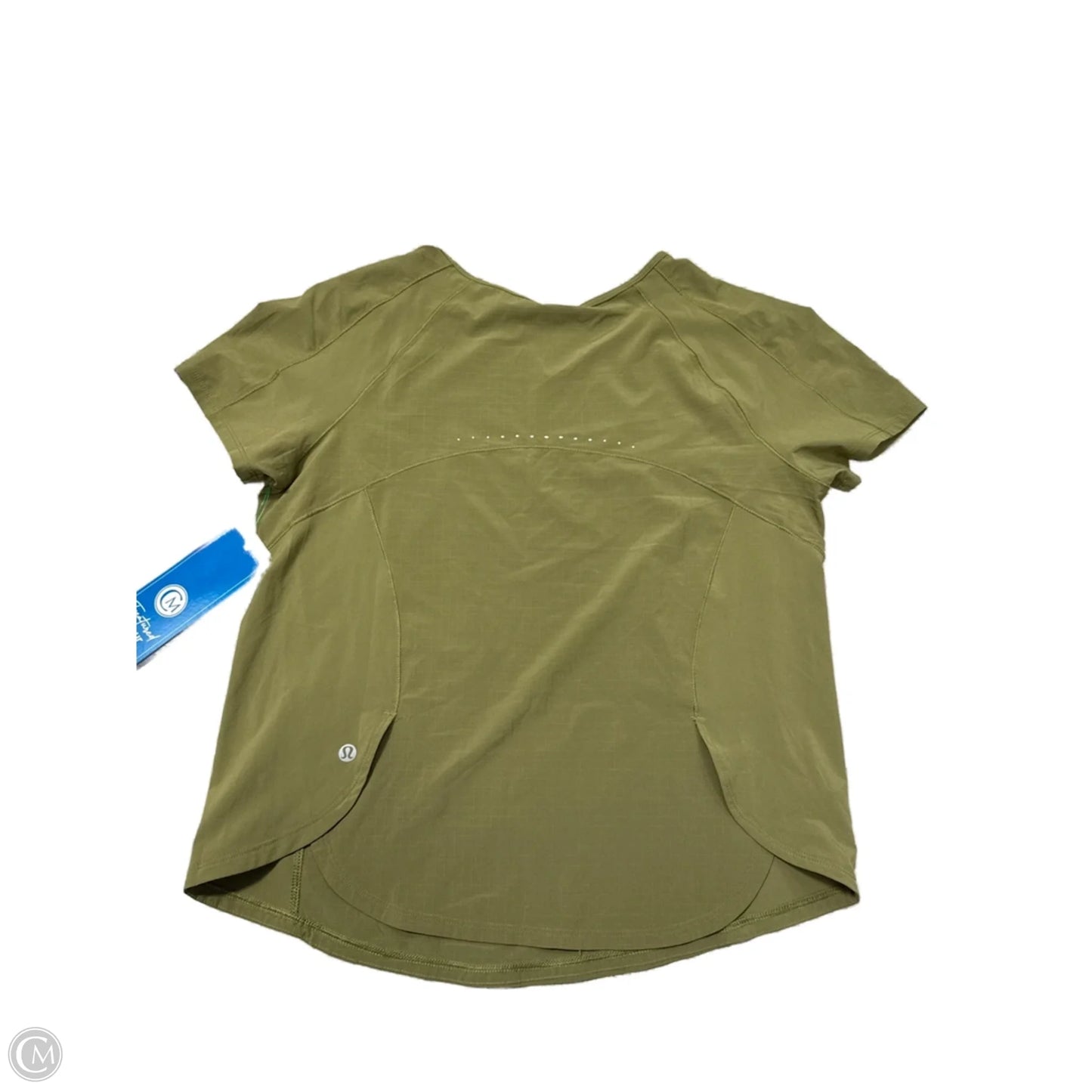 Athletic Top Short Sleeve By Lululemon In Green, Size: S