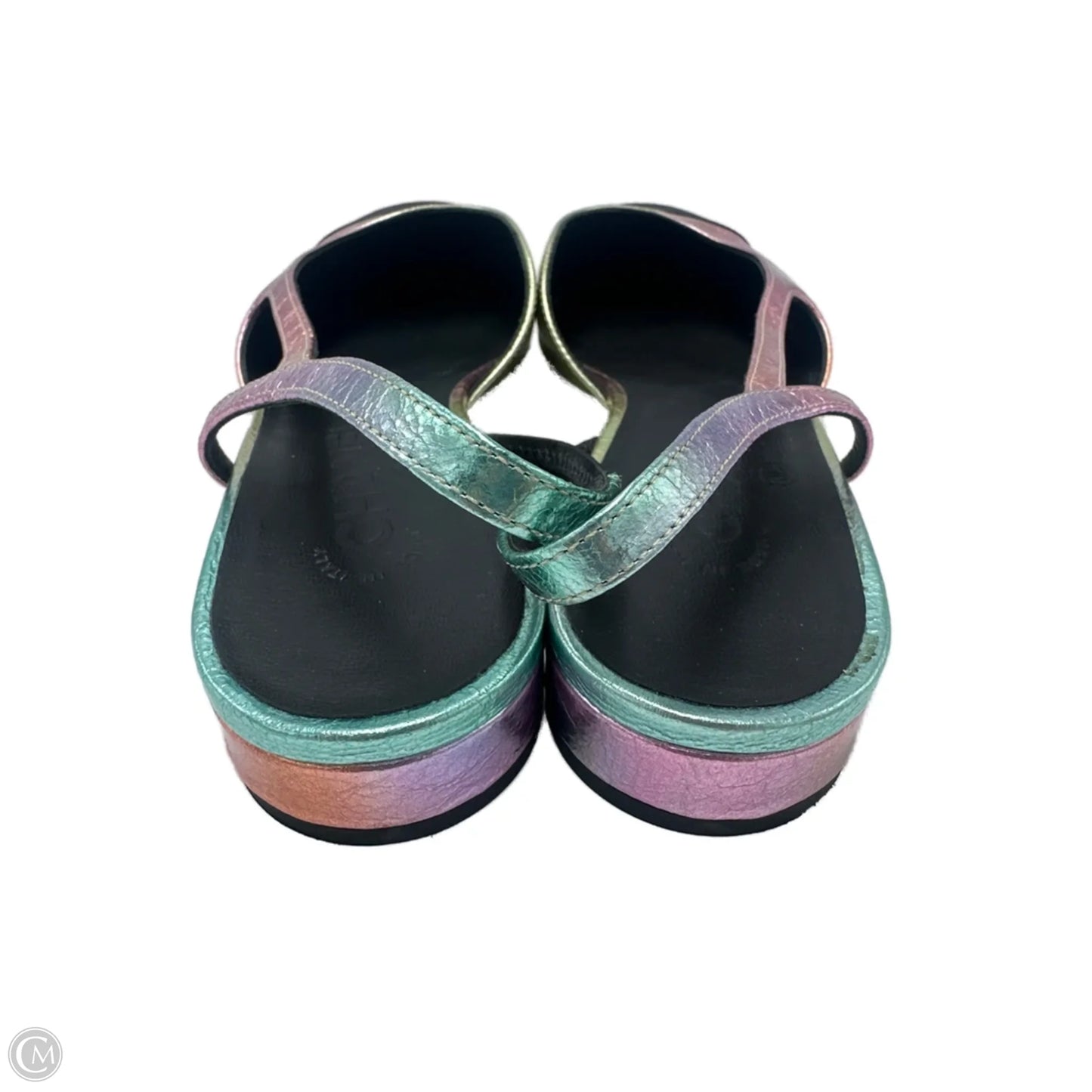 Chanel Interlocking CC Logo Luxury Designer Slingback Shoes, Size: 9.5 (39.5)