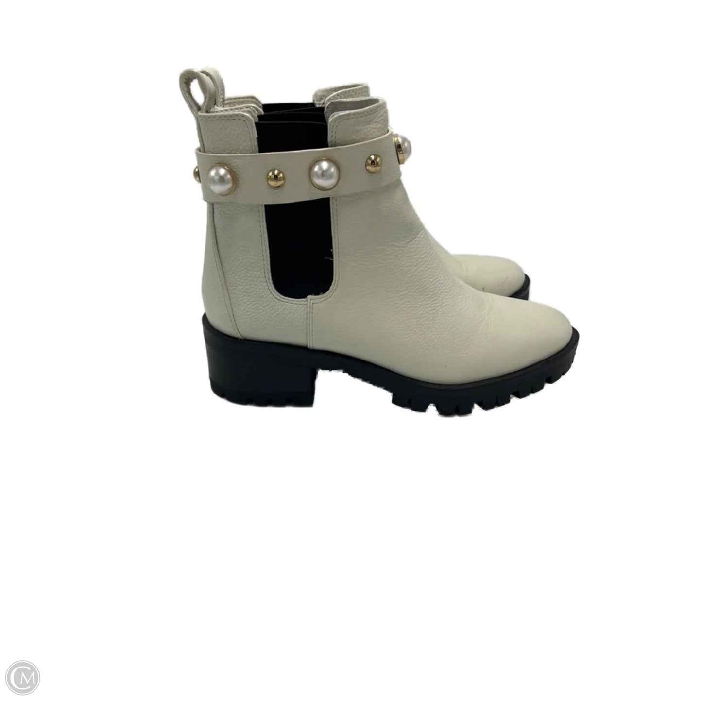 Boots Designer By Karl Lagerfeld In White, Size: 8