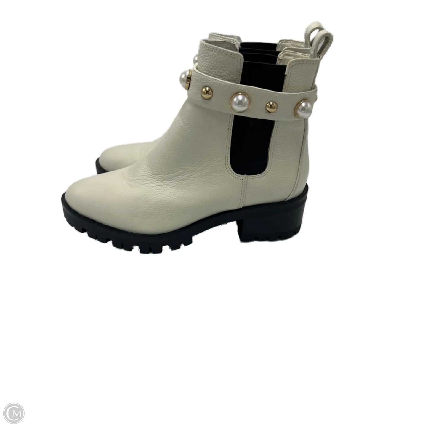 Boots Designer By Karl Lagerfeld In White, Size: 8