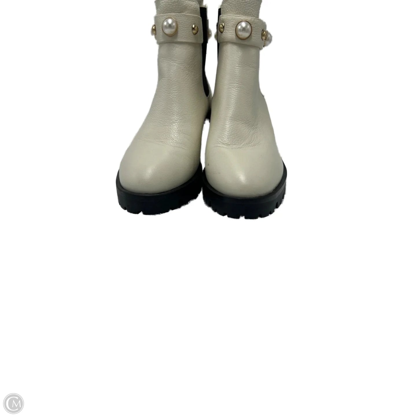 Boots Designer By Karl Lagerfeld In White, Size: 8