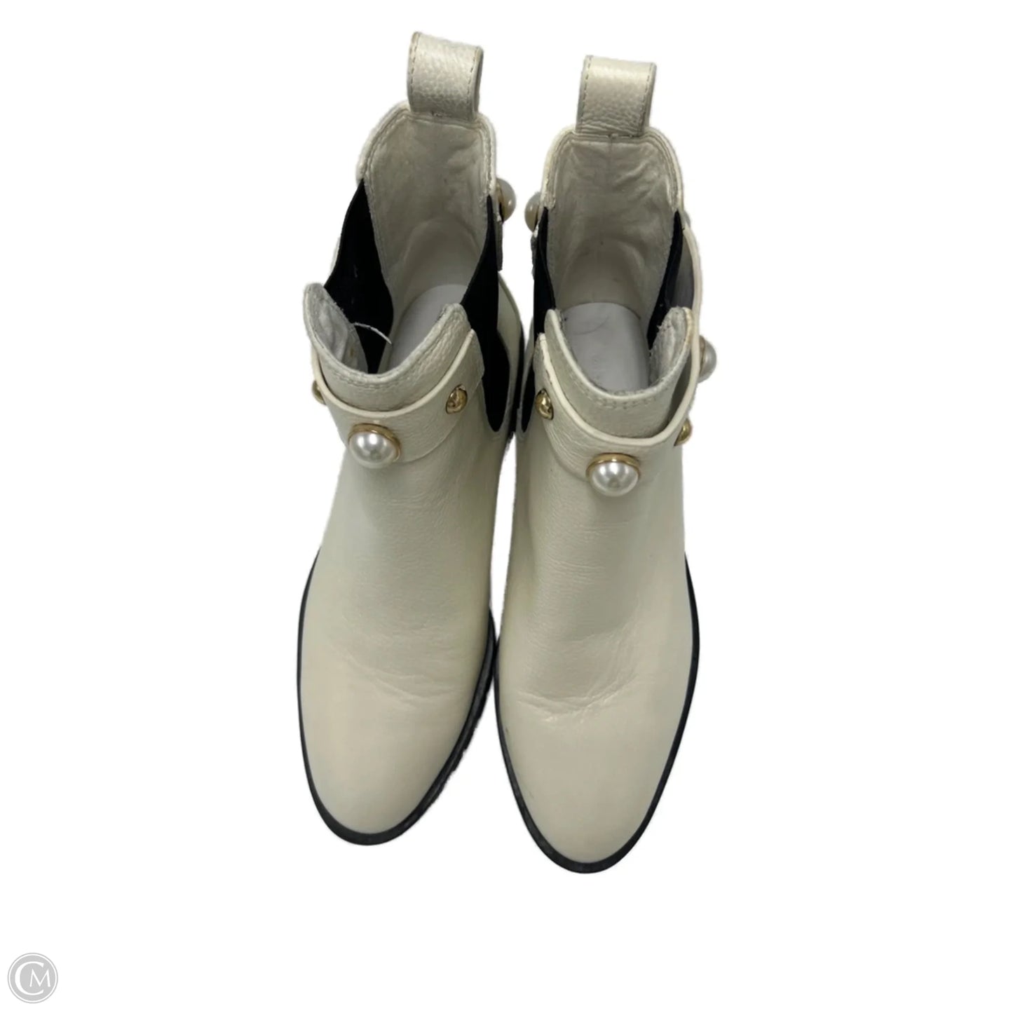 Boots Designer By Karl Lagerfeld In White, Size: 8