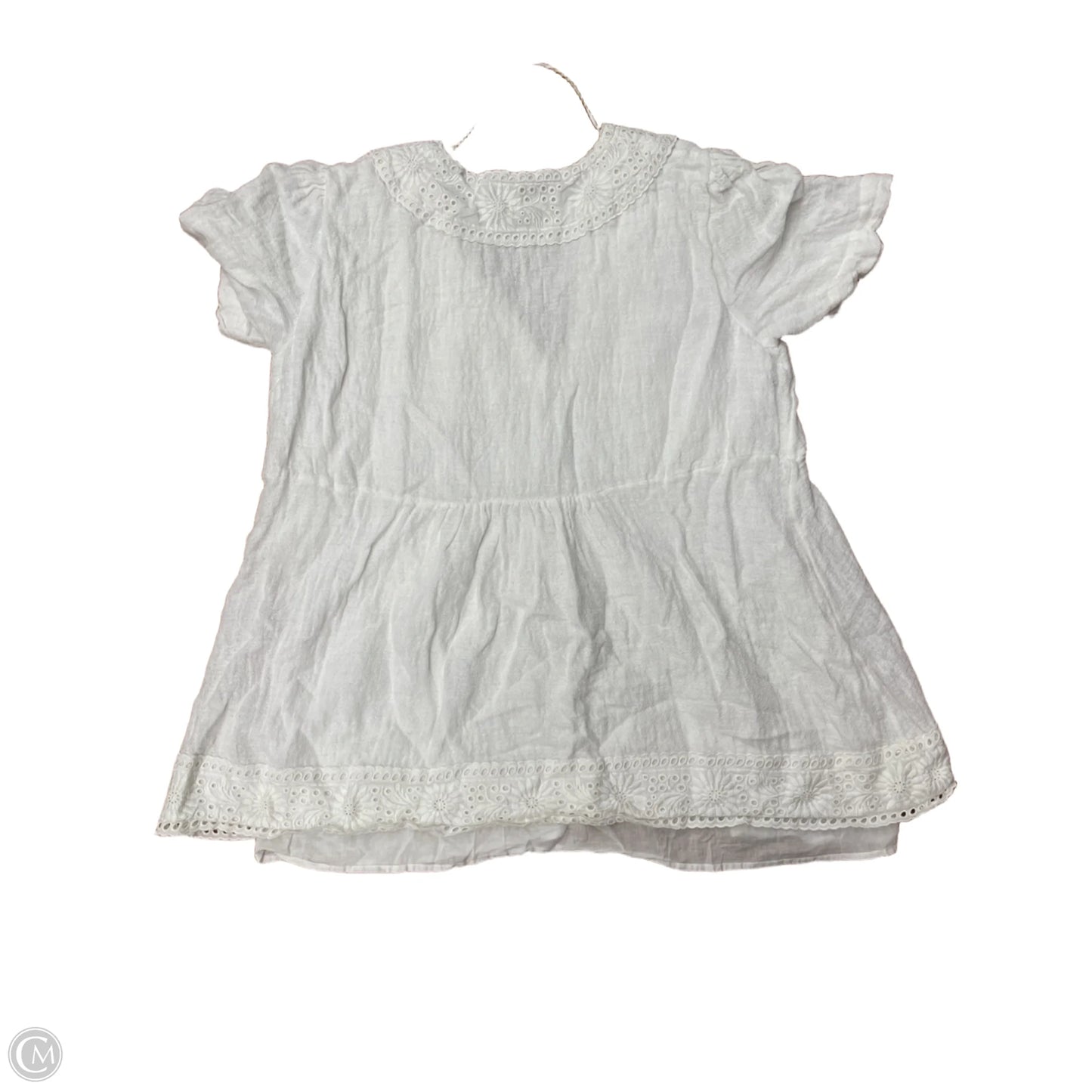 Top Short Sleeve By Zara In White, Size: Xxl
