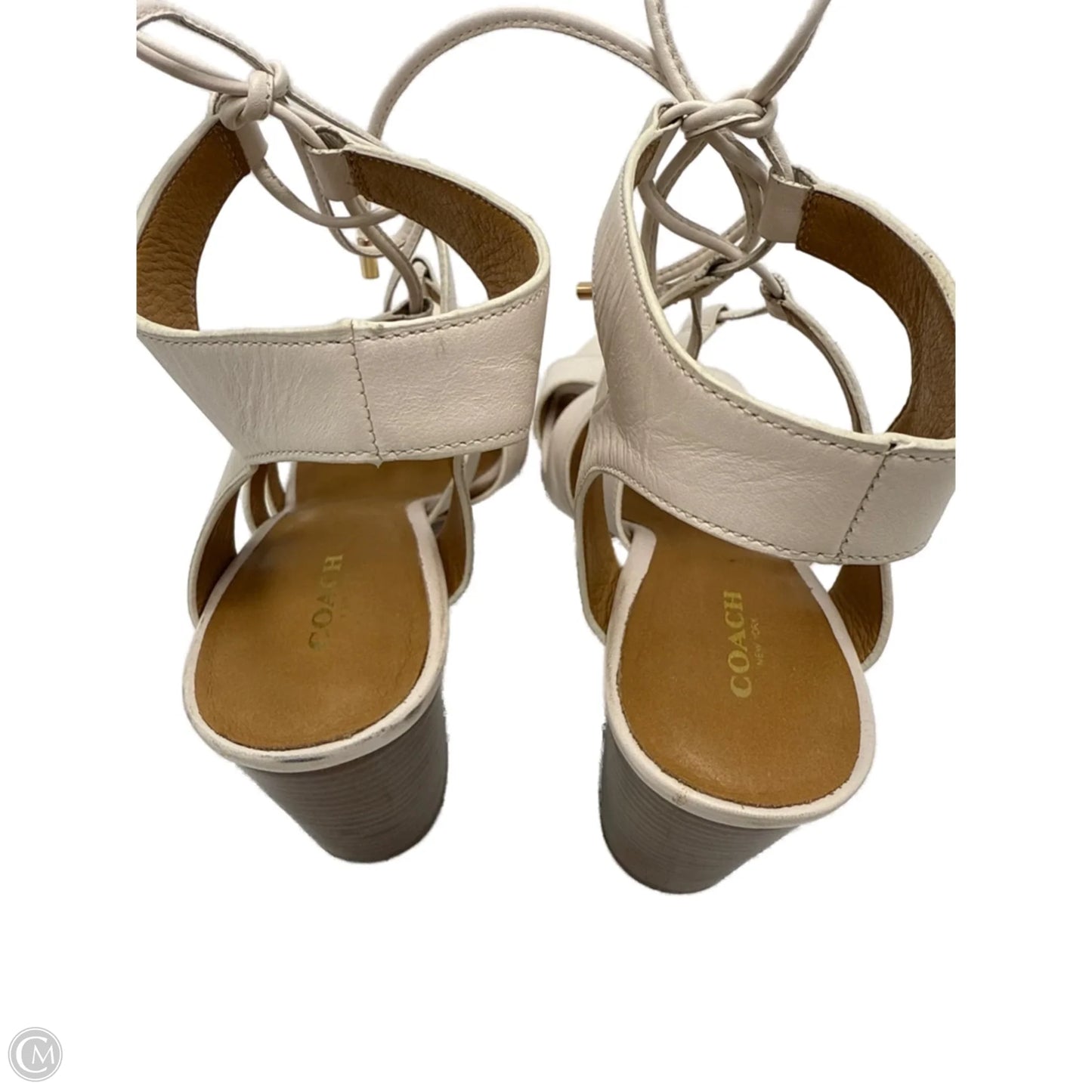 Shoes / Sandals Heels Designer By Coach In White, Size: 10