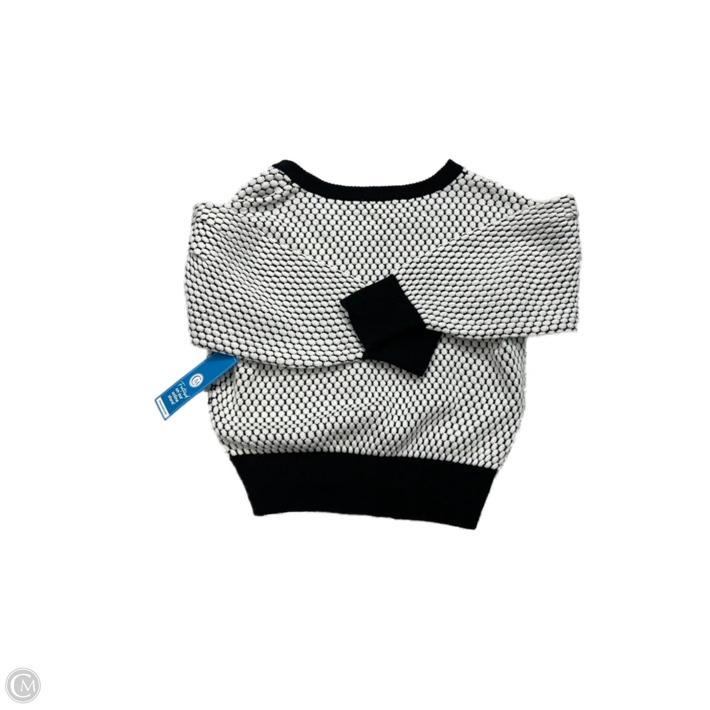 Sweater Designer By Karl Lagerfeld In Black & White, Size: L