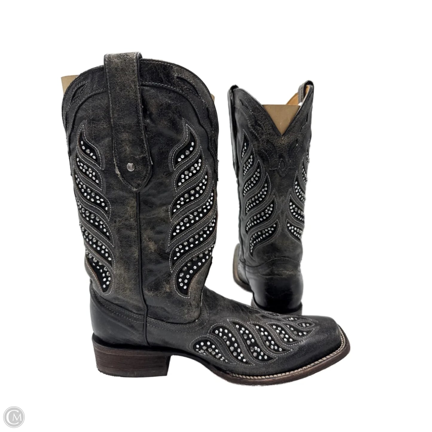 Boots Ankle Heels By Corral In Black, Size: 11