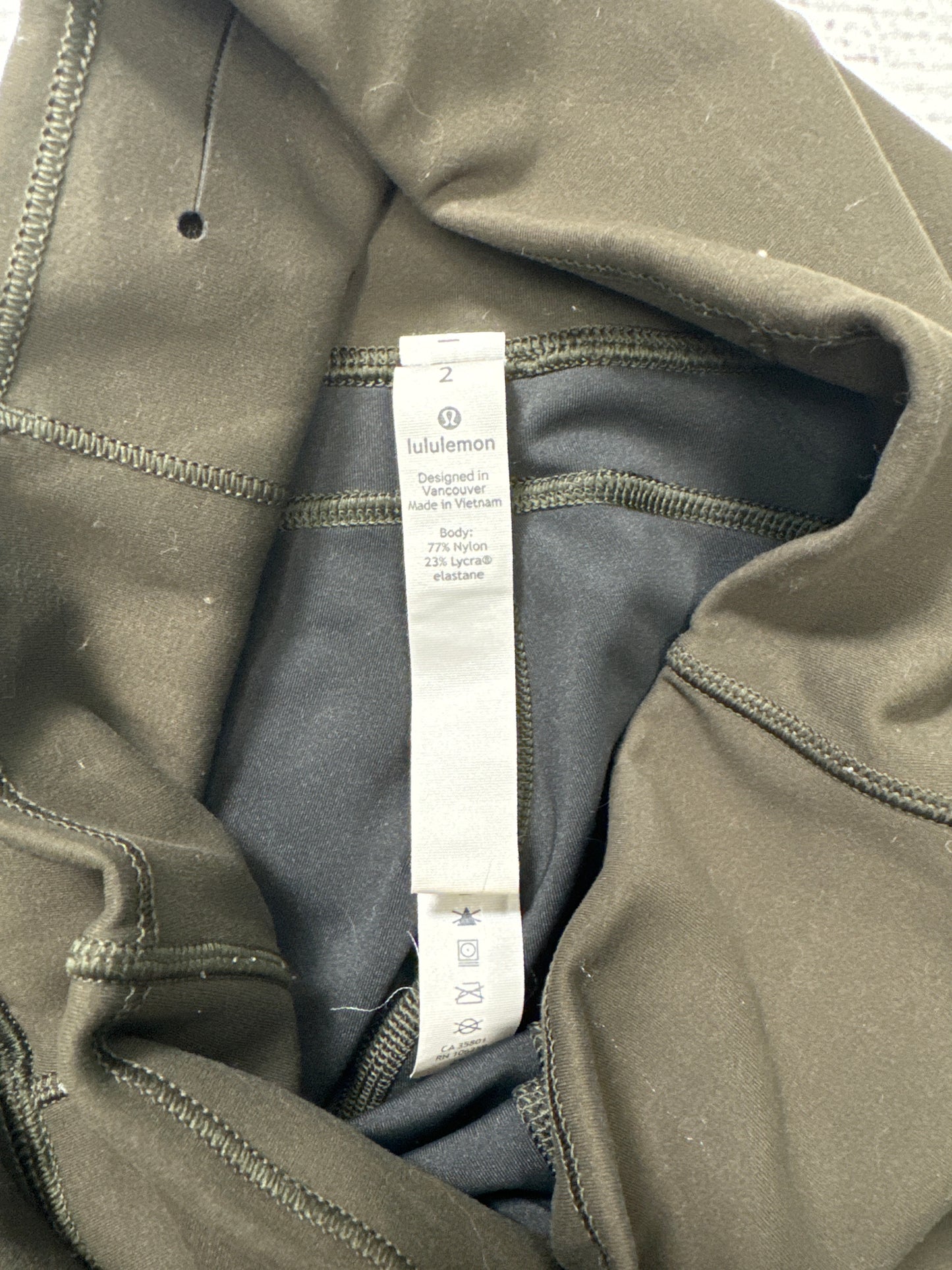 Athletic Leggings By Lululemon In Green, Size: 2