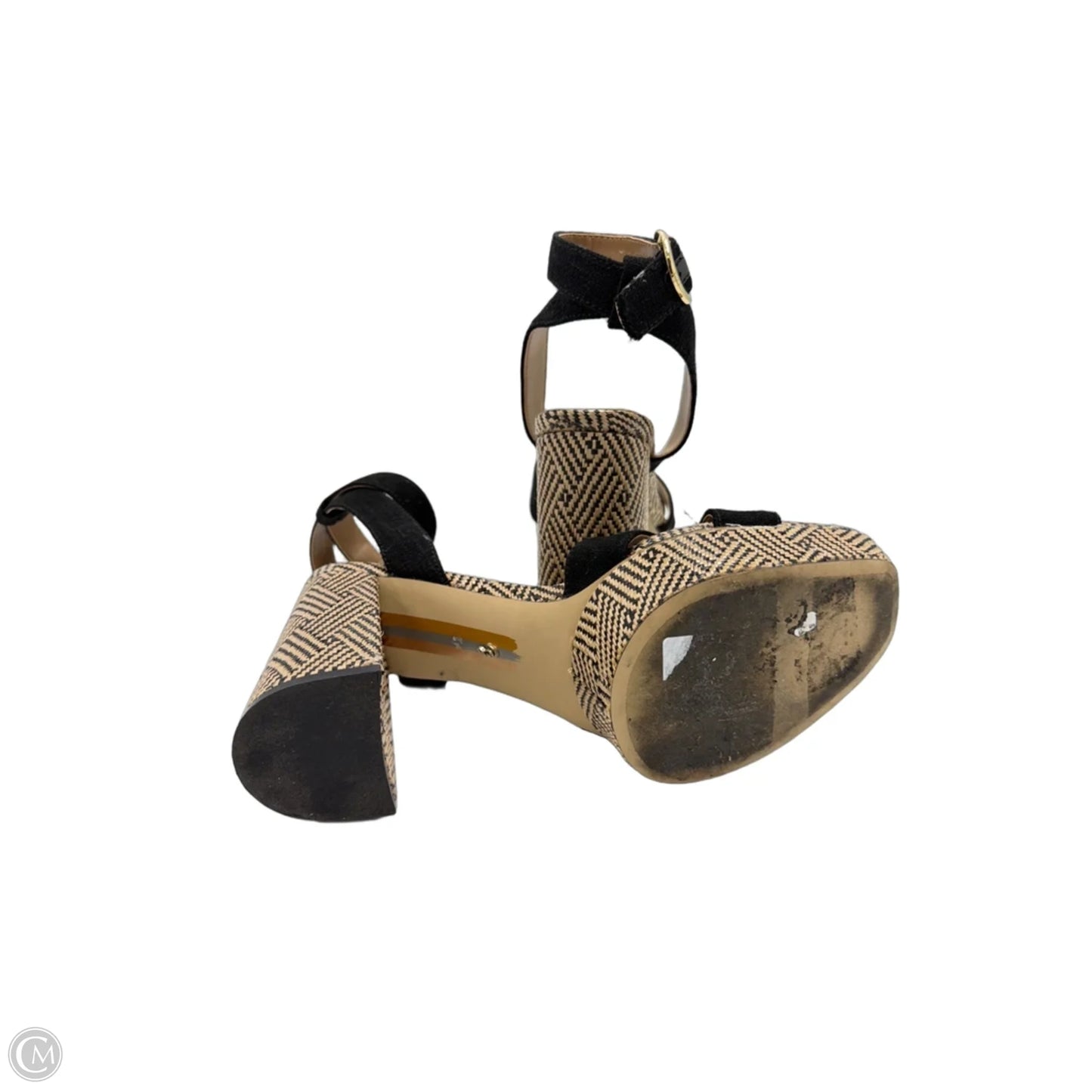 Shoes Heels Wedge By Sam Edelman In Black & Tan, Size: 8.5