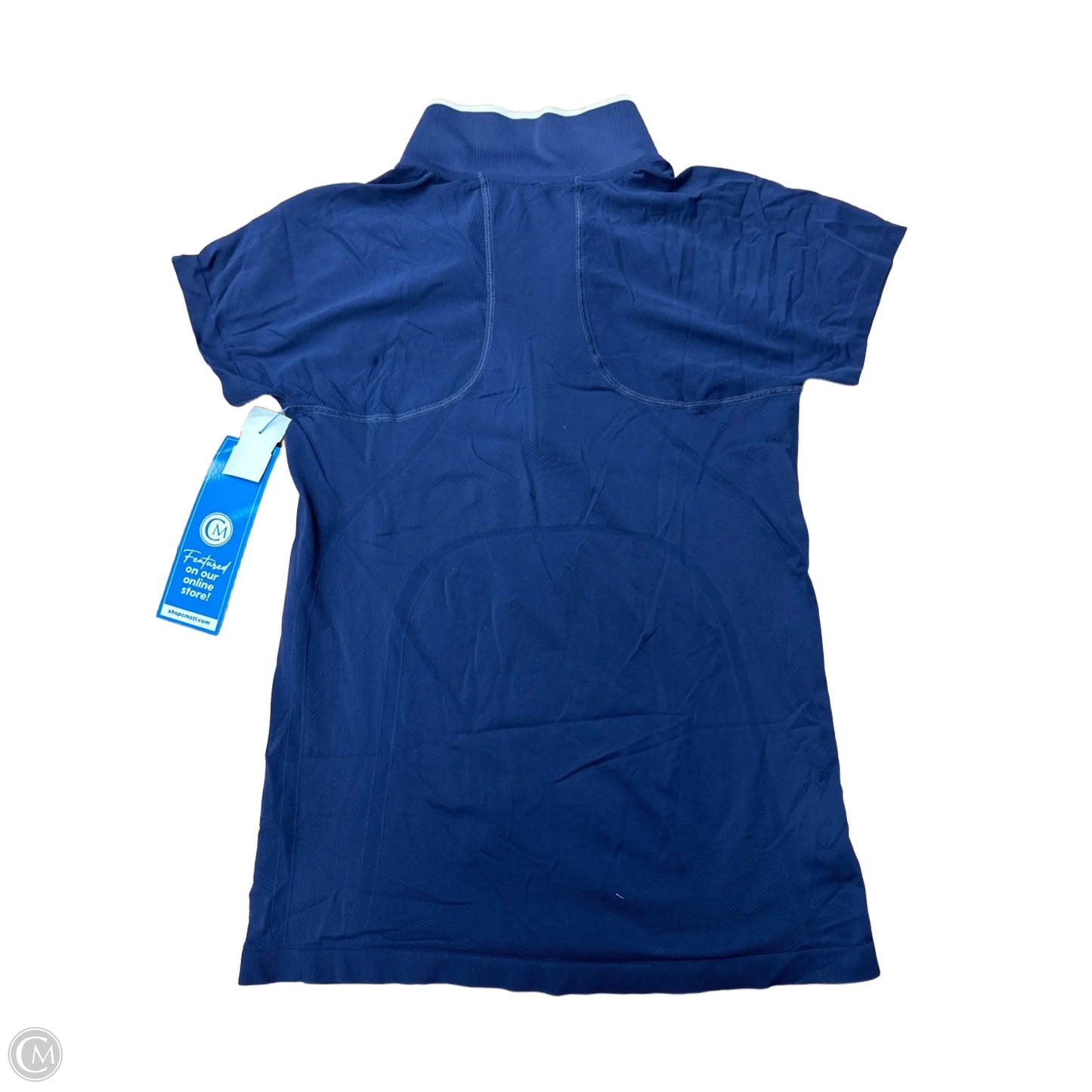 Athletic Top Short Sleeve By Athleta In Blue, Size: L