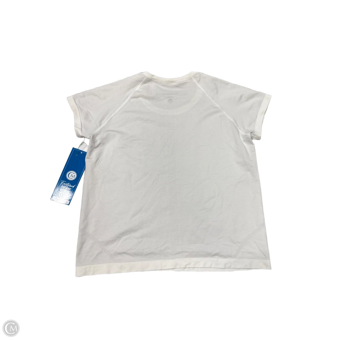 Athletic Top Short Sleeve By Lululemon In White, Size: L
