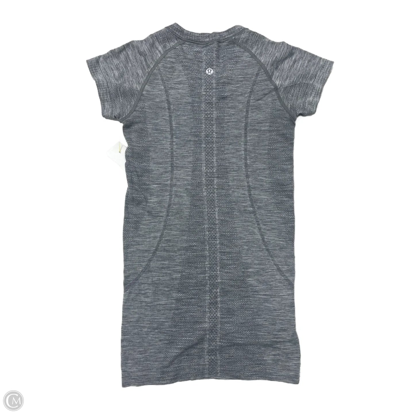 Athletic Top Short Sleeve By Lululemon In Grey, Size: 2