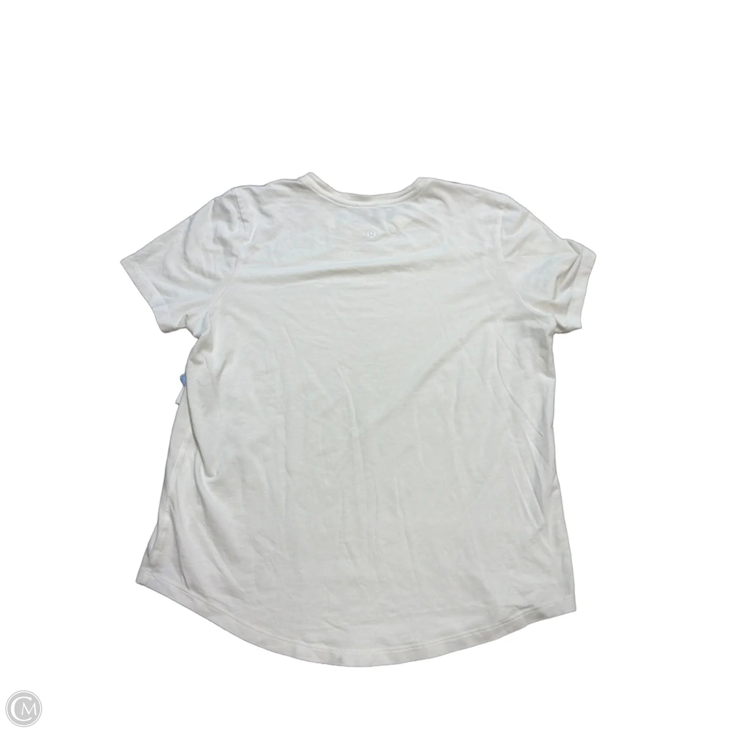 Athletic Top Short Sleeve By Lululemon In White, Size: S