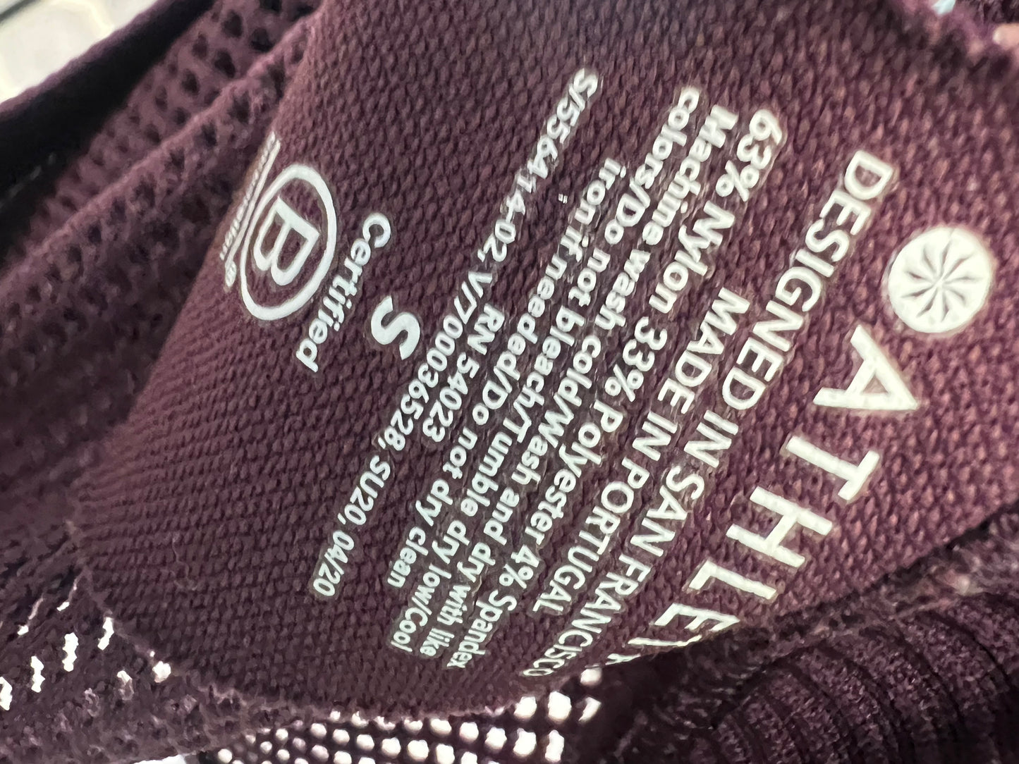 Purple Athletic Tank Top Athleta, Size S