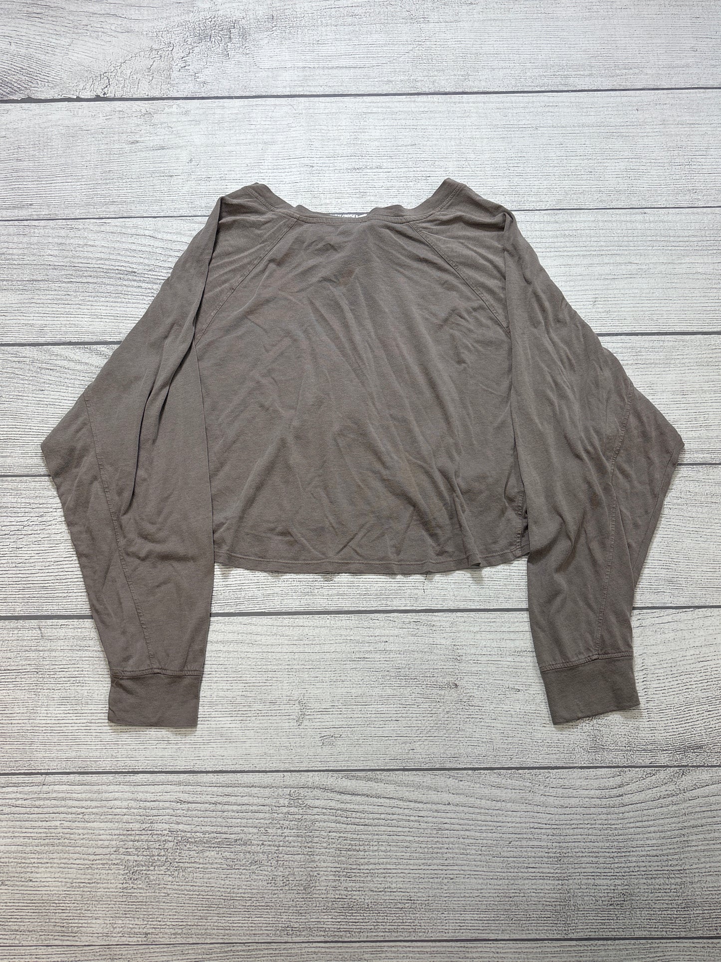 Top Long Sleeve By Mod In Brown, Size: M