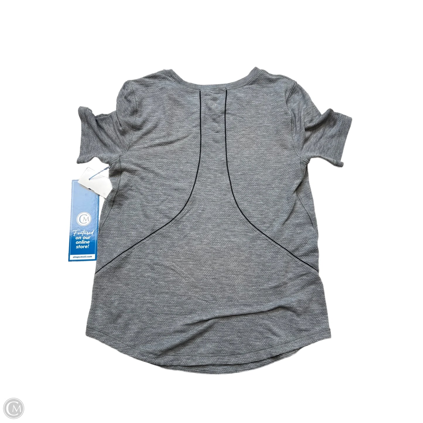 Athletic Top Short Sleeve By Lululemon In Grey, Size: M