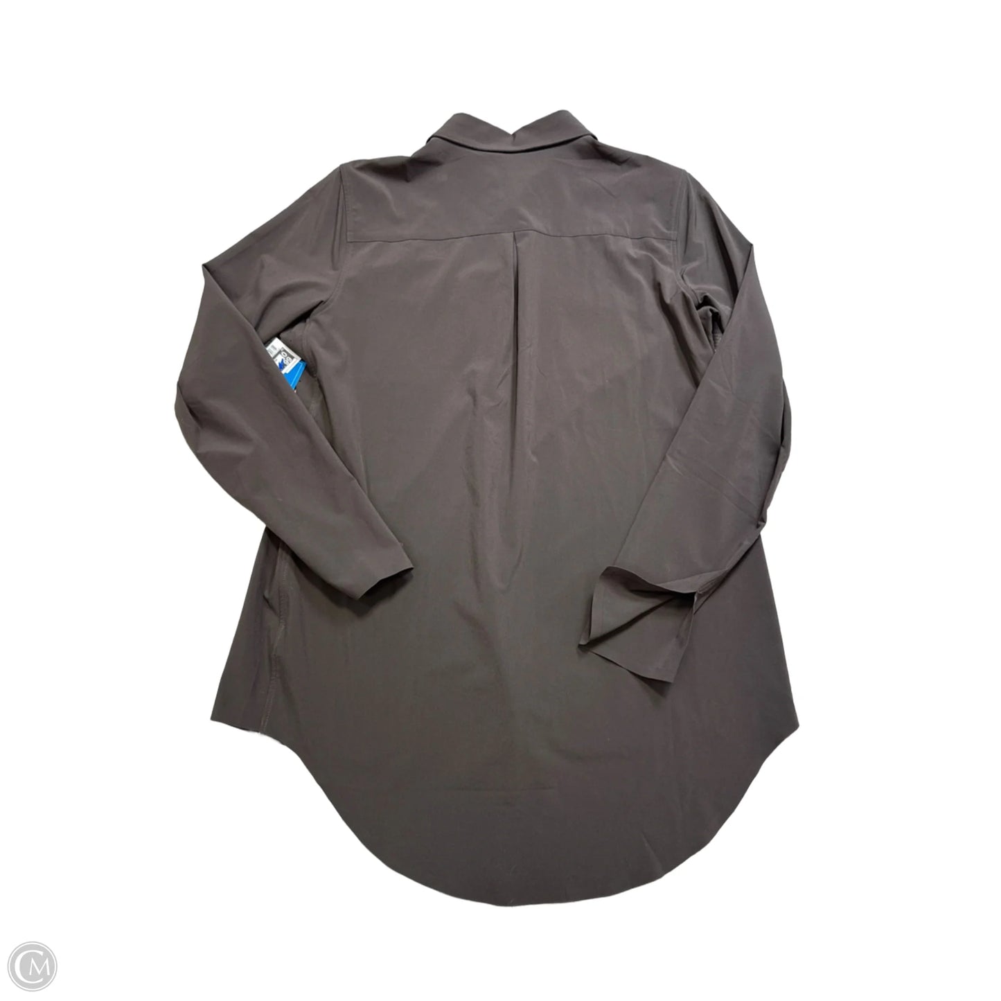 Athletic Top Long Sleeve Collar By Athleta In Brown, Size: S