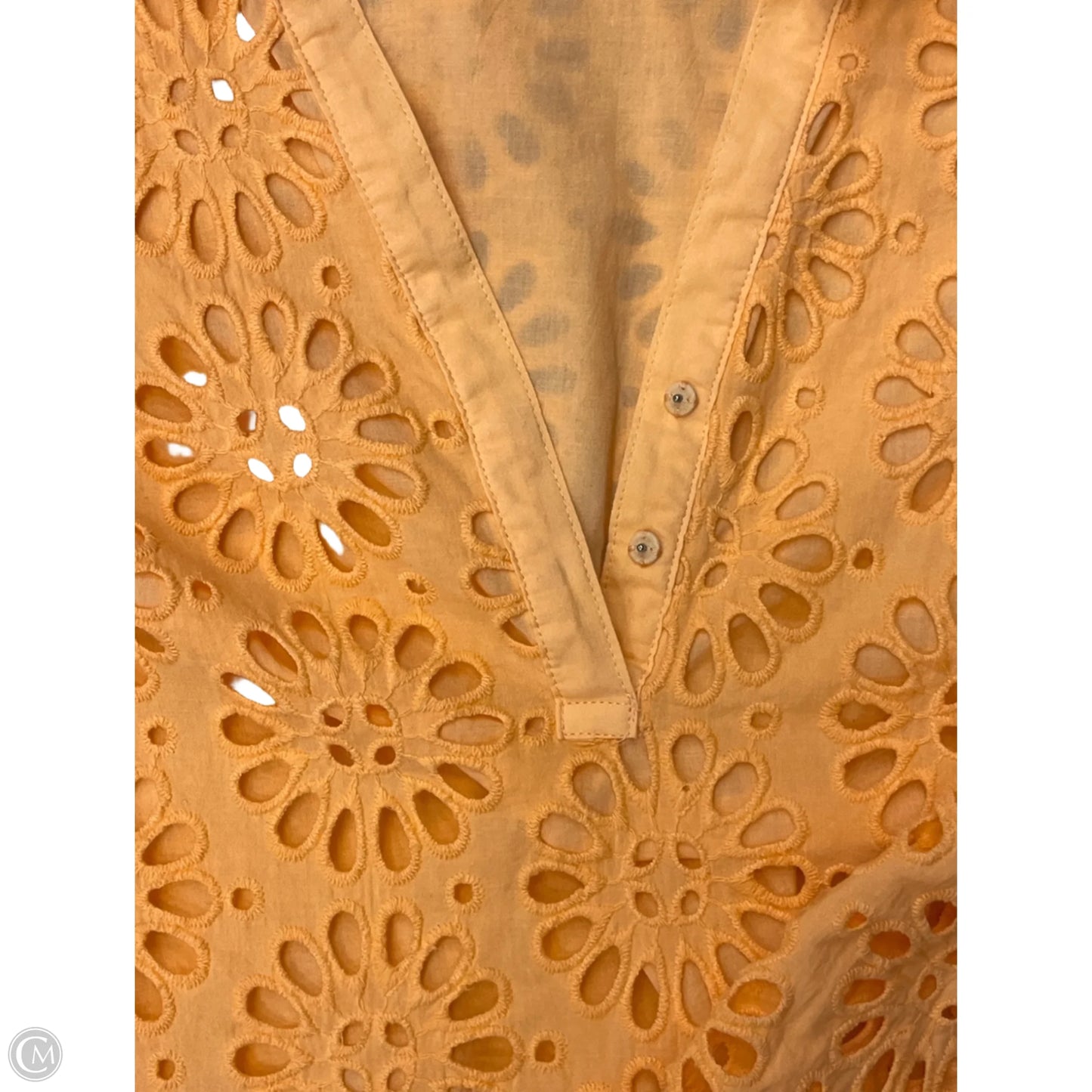 Top Long Sleeve Designer By Lilly Pulitzer In Orange, Size: M