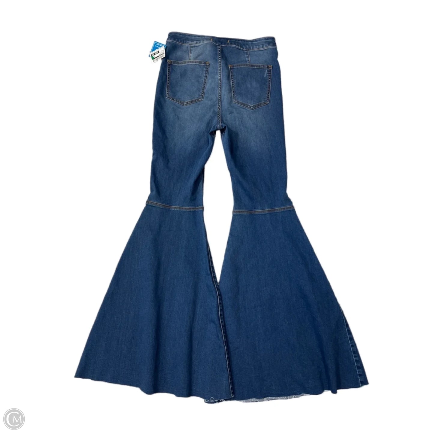 Jeans Flared By Free People In Blue Denim, Size: 8