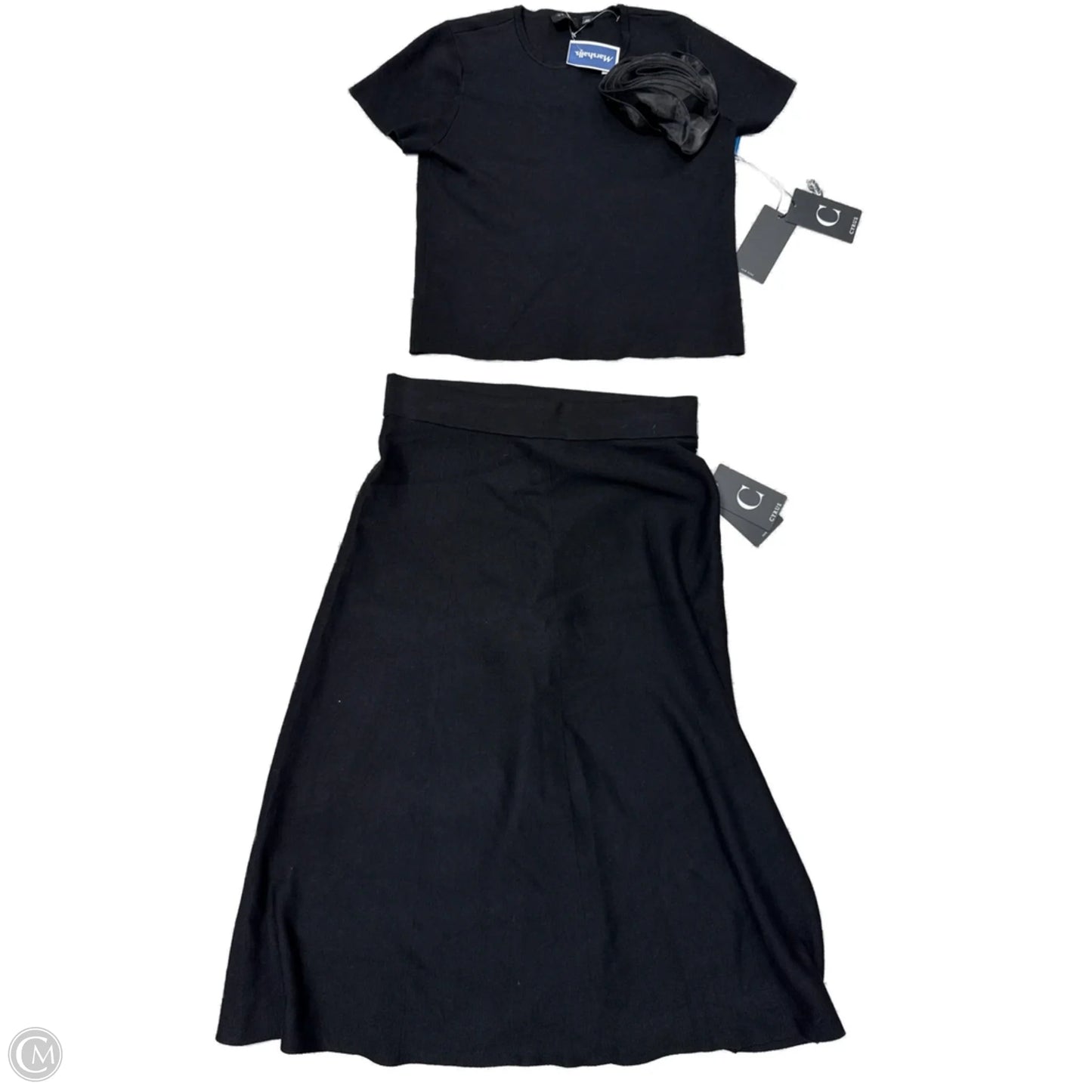 New! Skirt Set 2pc By Cyrus Knits In Black, Size: M