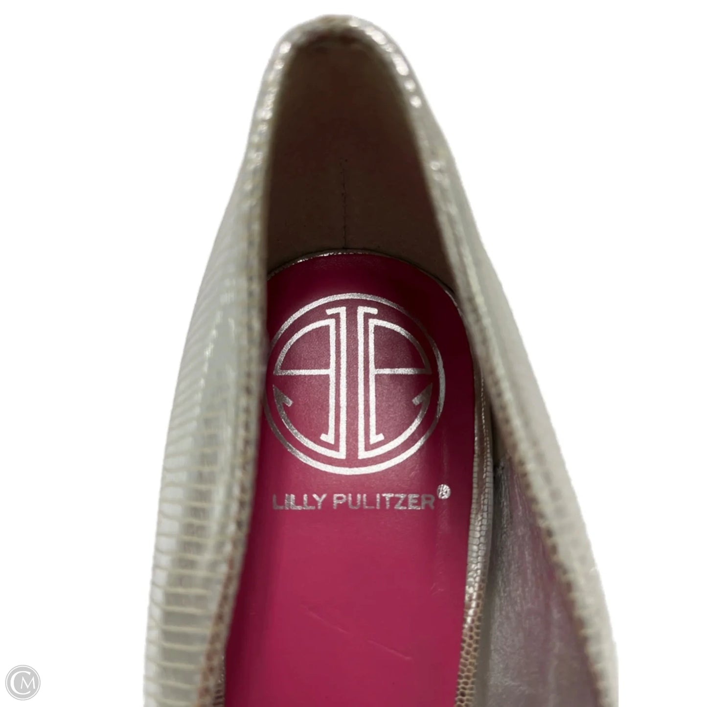 Shoes Designer By Lilly Pulitzer In Silver, Size: 9.5