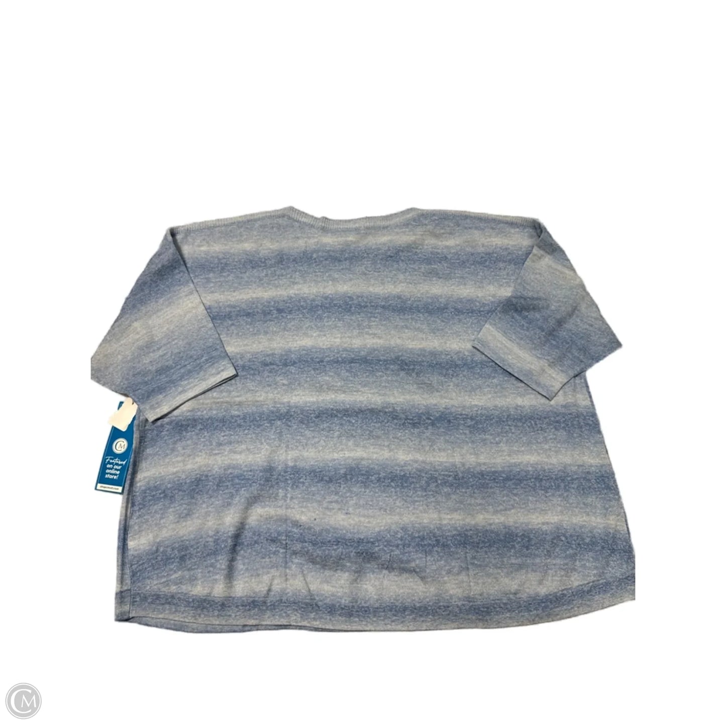 New! Top Short Sleeve By Croft And Barrow In Blue, Size: 4x