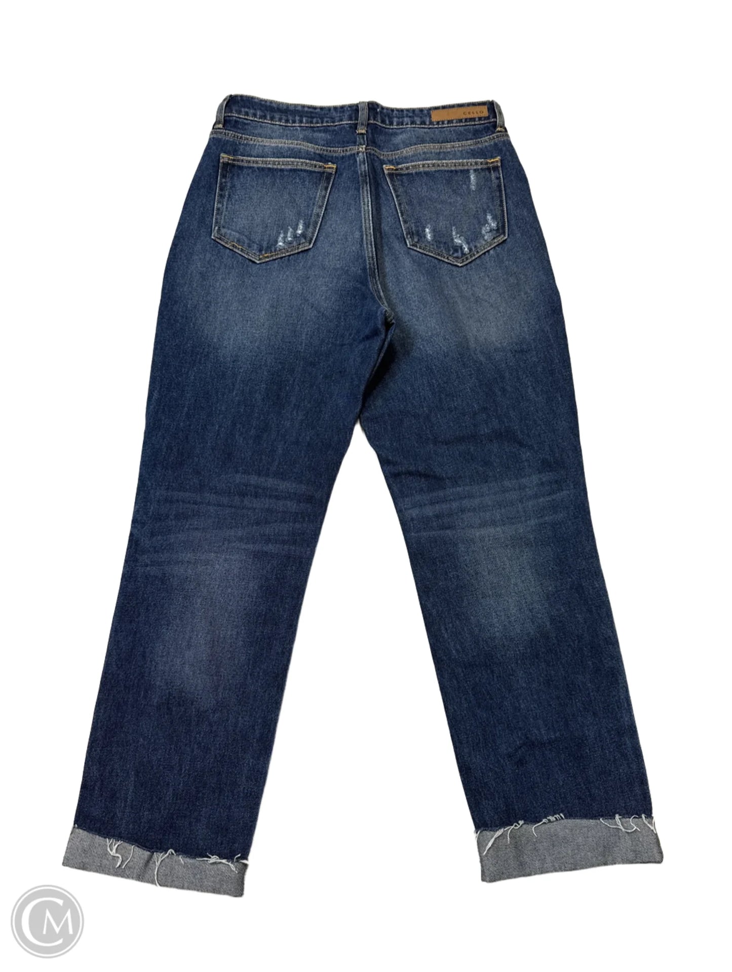 Jeans Straight By Cello In Blue Denim, Size: 12