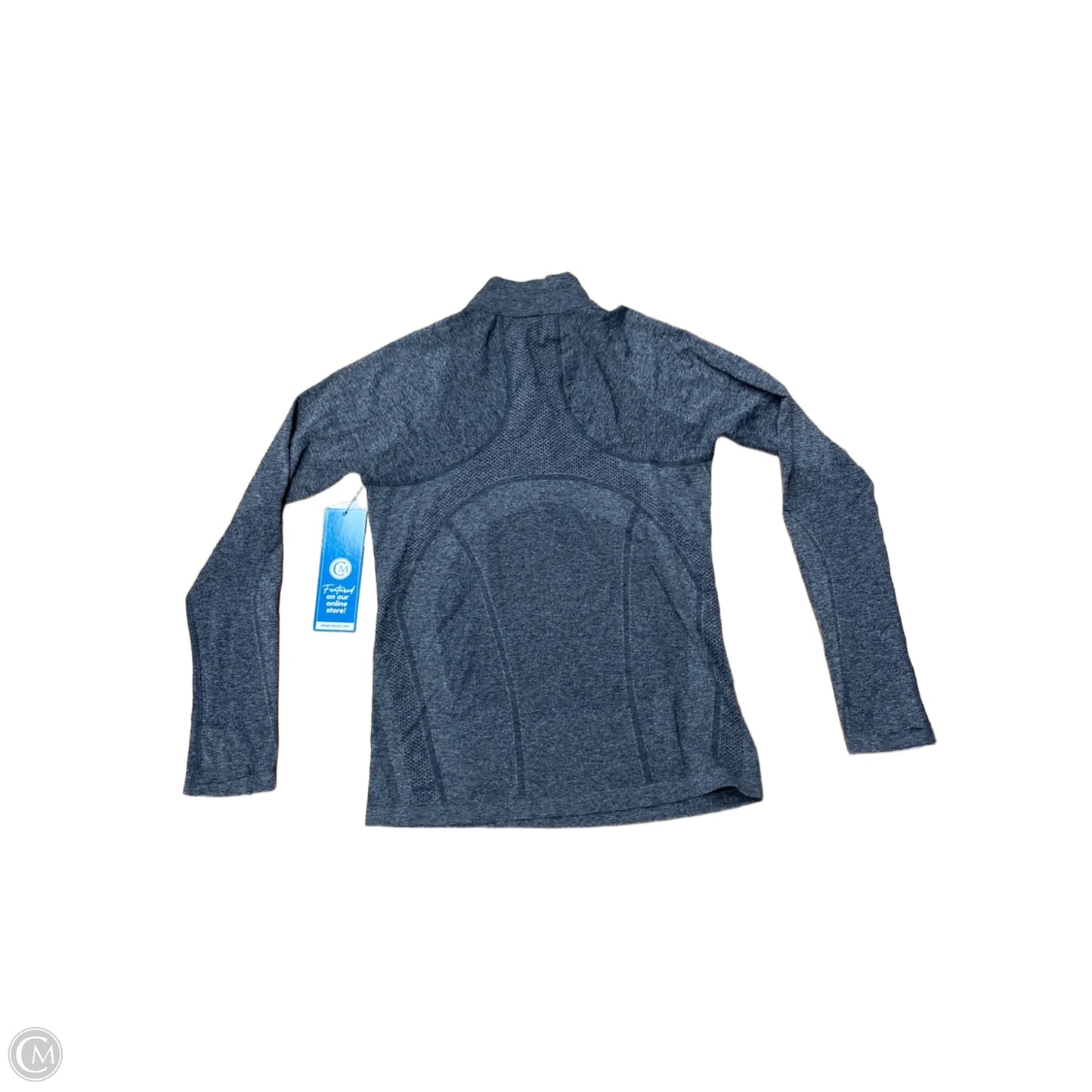 Athletic Top Long Sleeve Collar By Athleta In Grey, Size: L