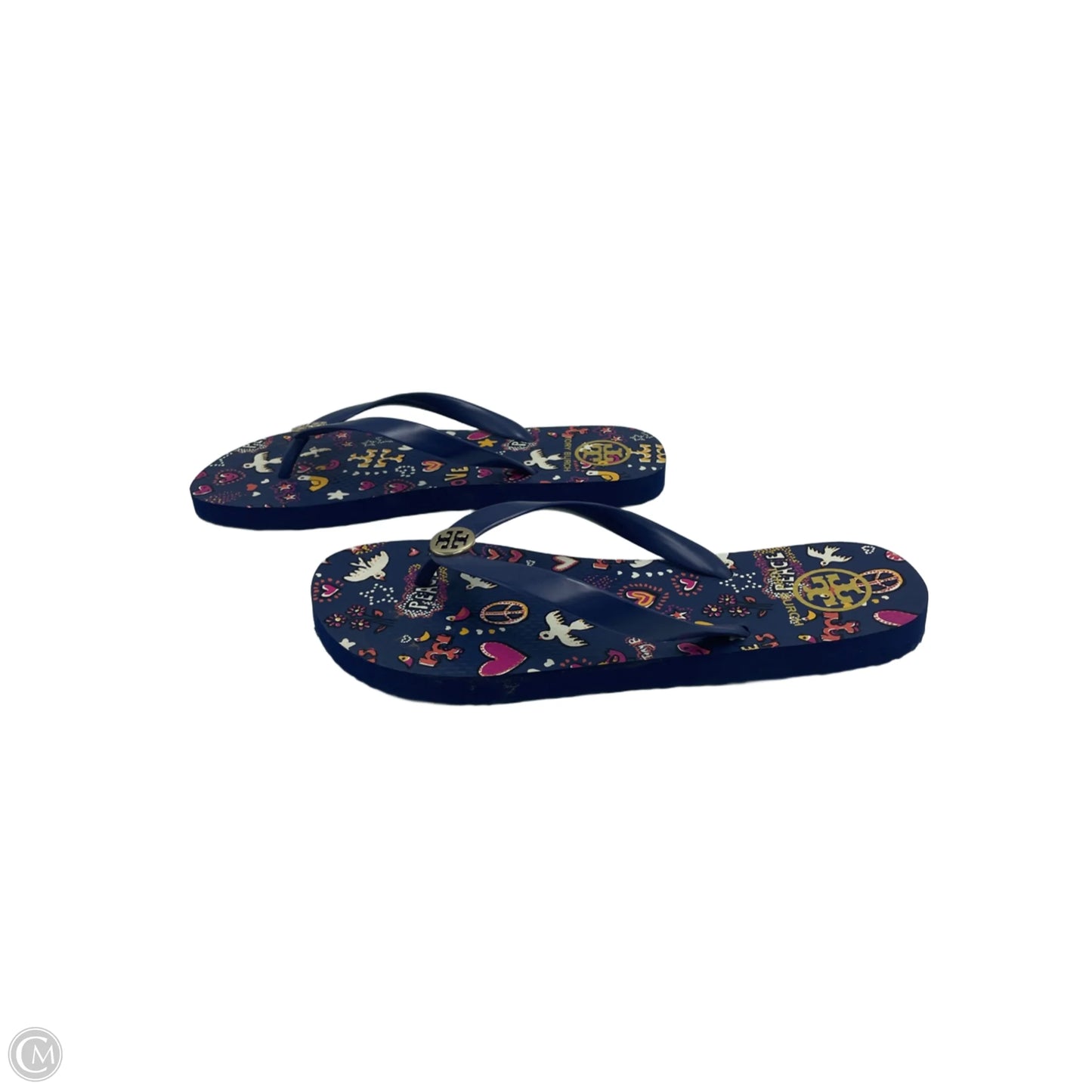 Sandals Designer By Tory Burch In Navy, Size: 9