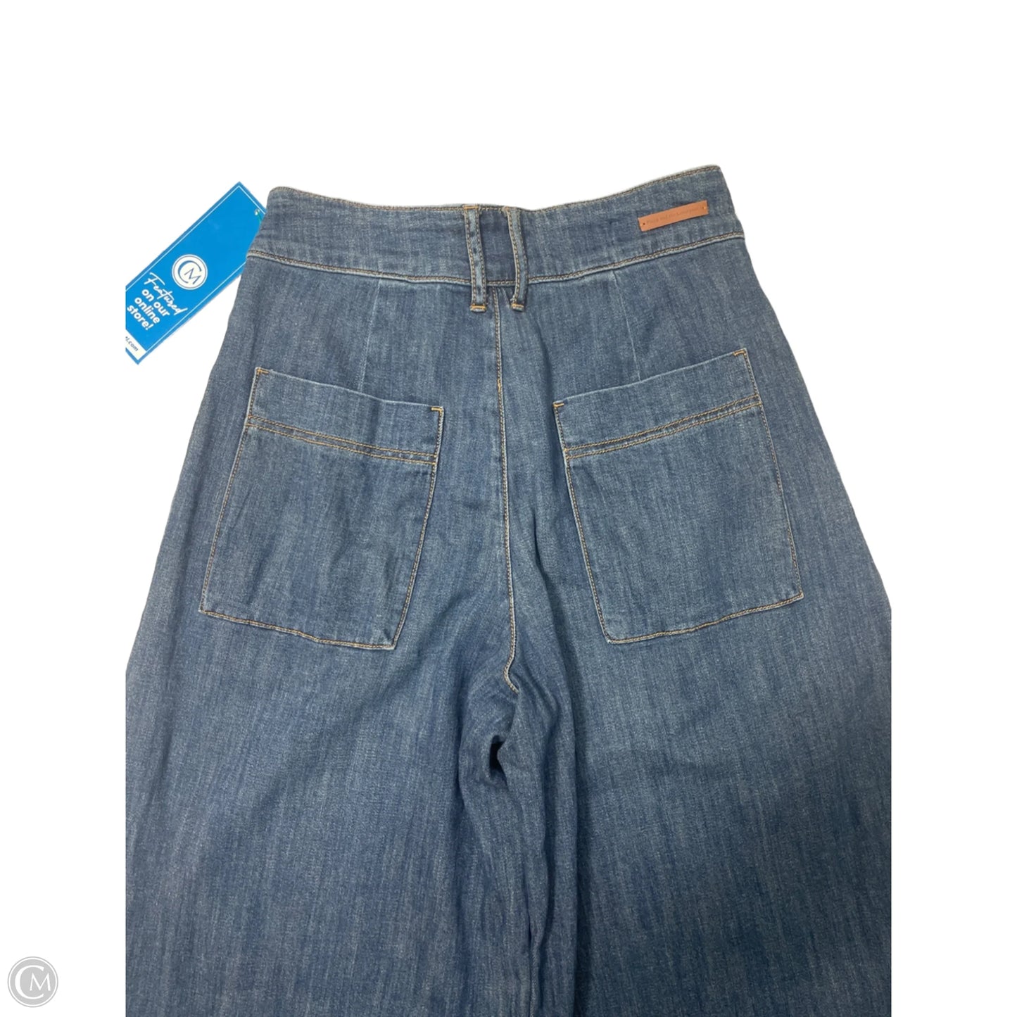 Jeans Wide Leg By Anthropologie In Blue Denim, Size: 6