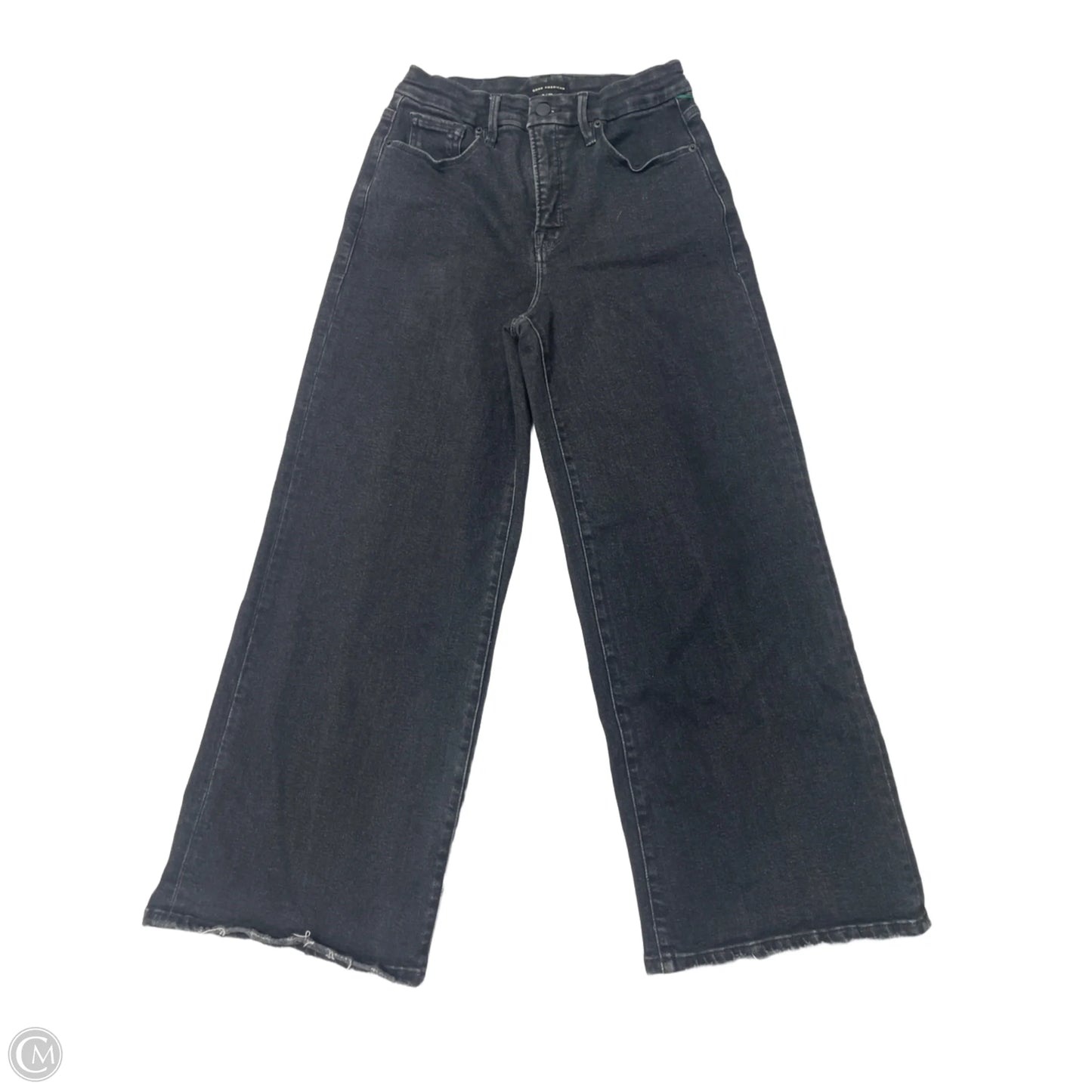 Jeans Straight By Good American In Black, Size: 8