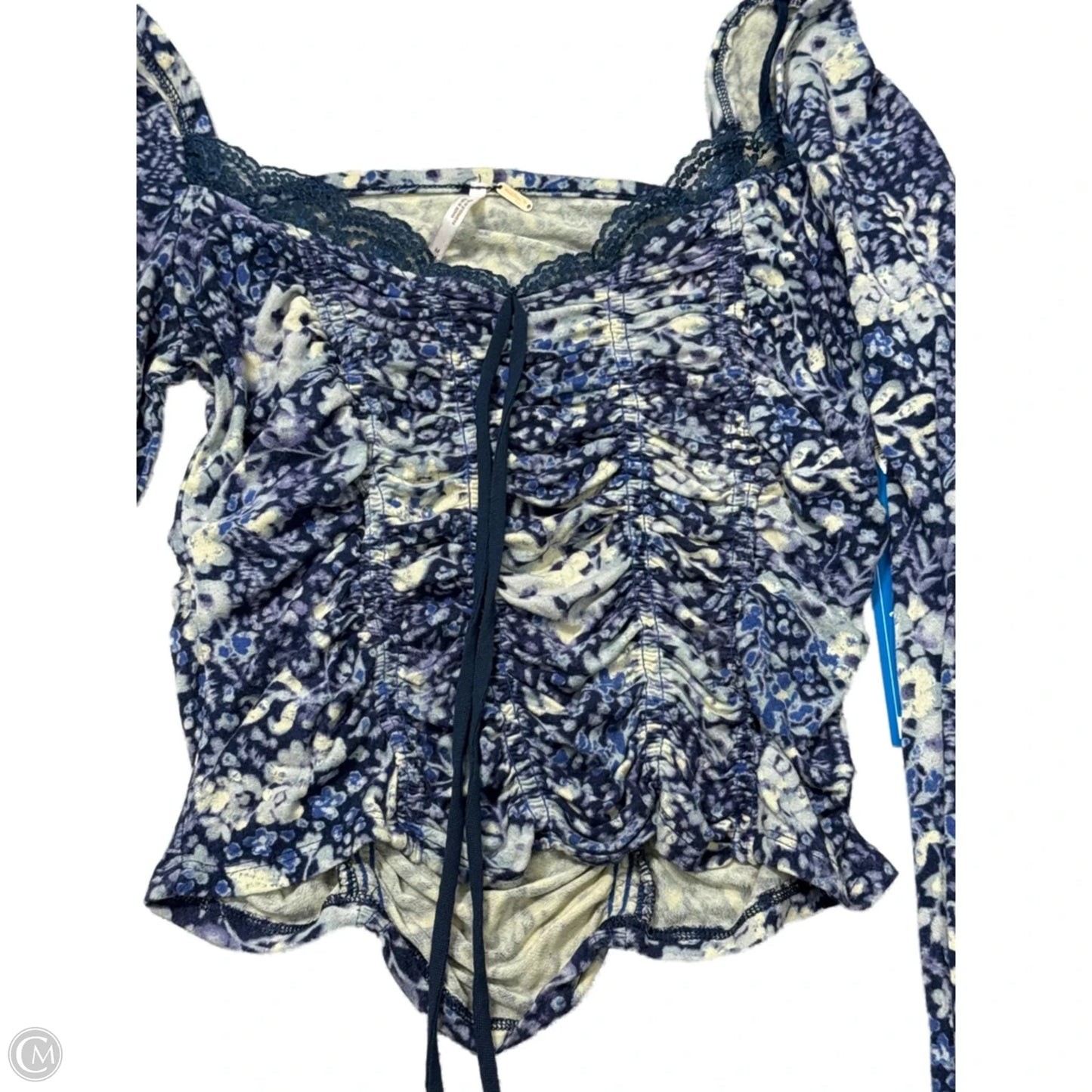 Top Long Sleeve By Free People In Blue, Size: M