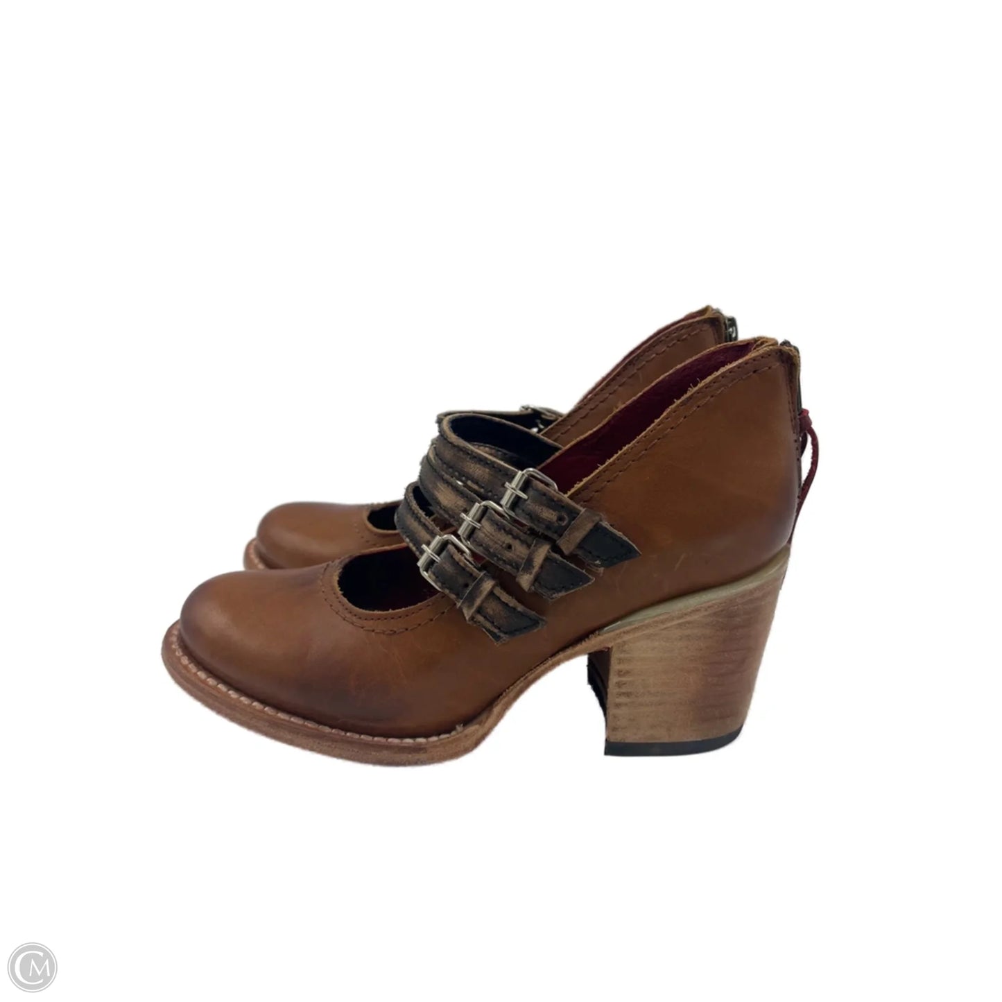 Shoes Heels Block By Freebird In Brown, Size: 5
