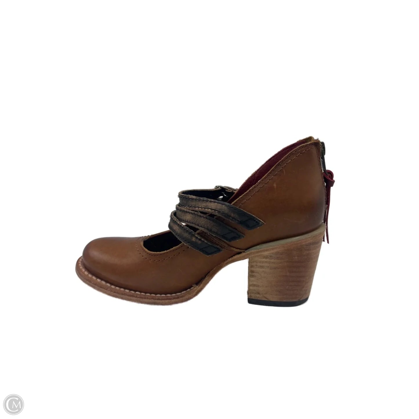 Shoes Heels Block By Freebird In Brown, Size: 5
