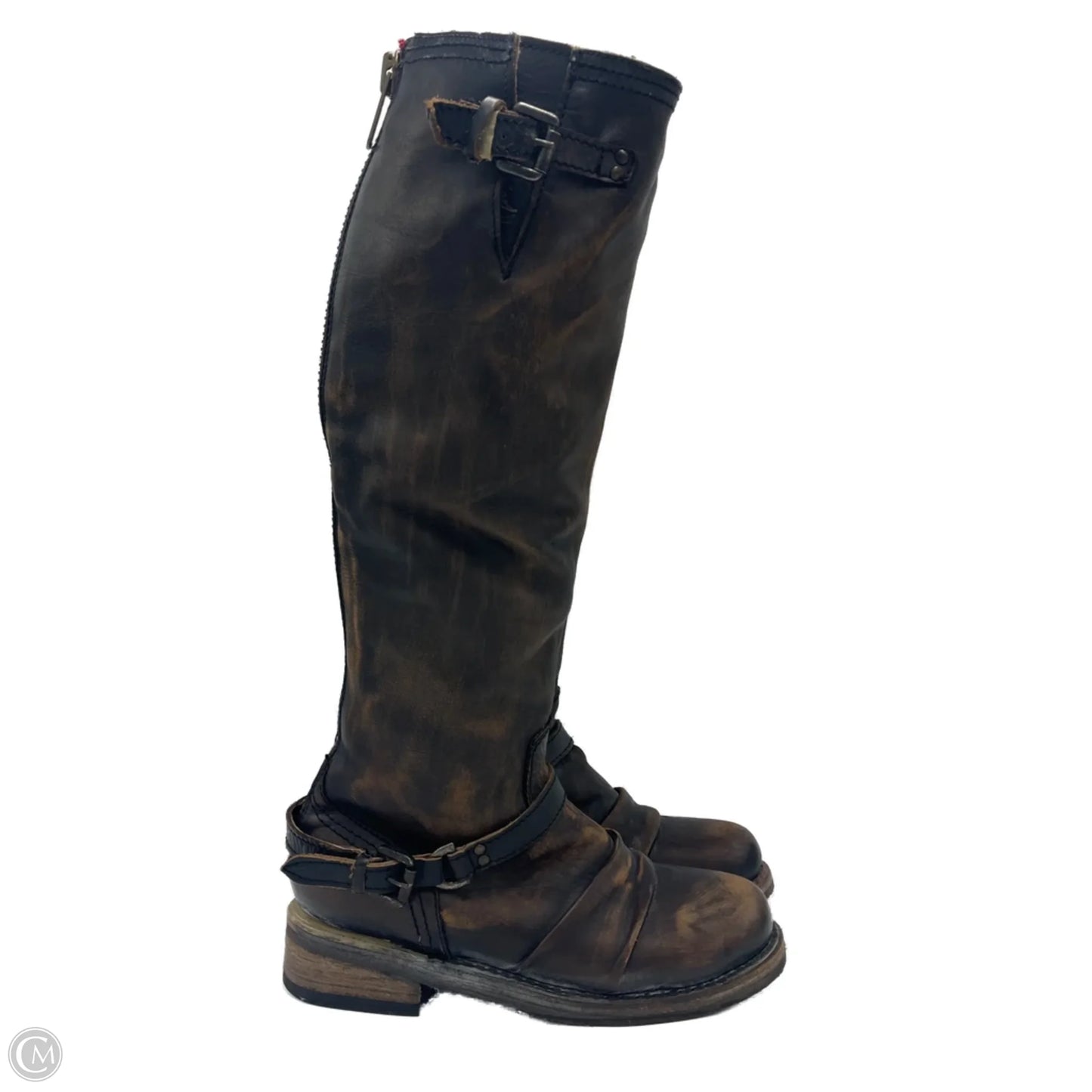 Boots Knee Flats By Freebird In Brown, Size: 6