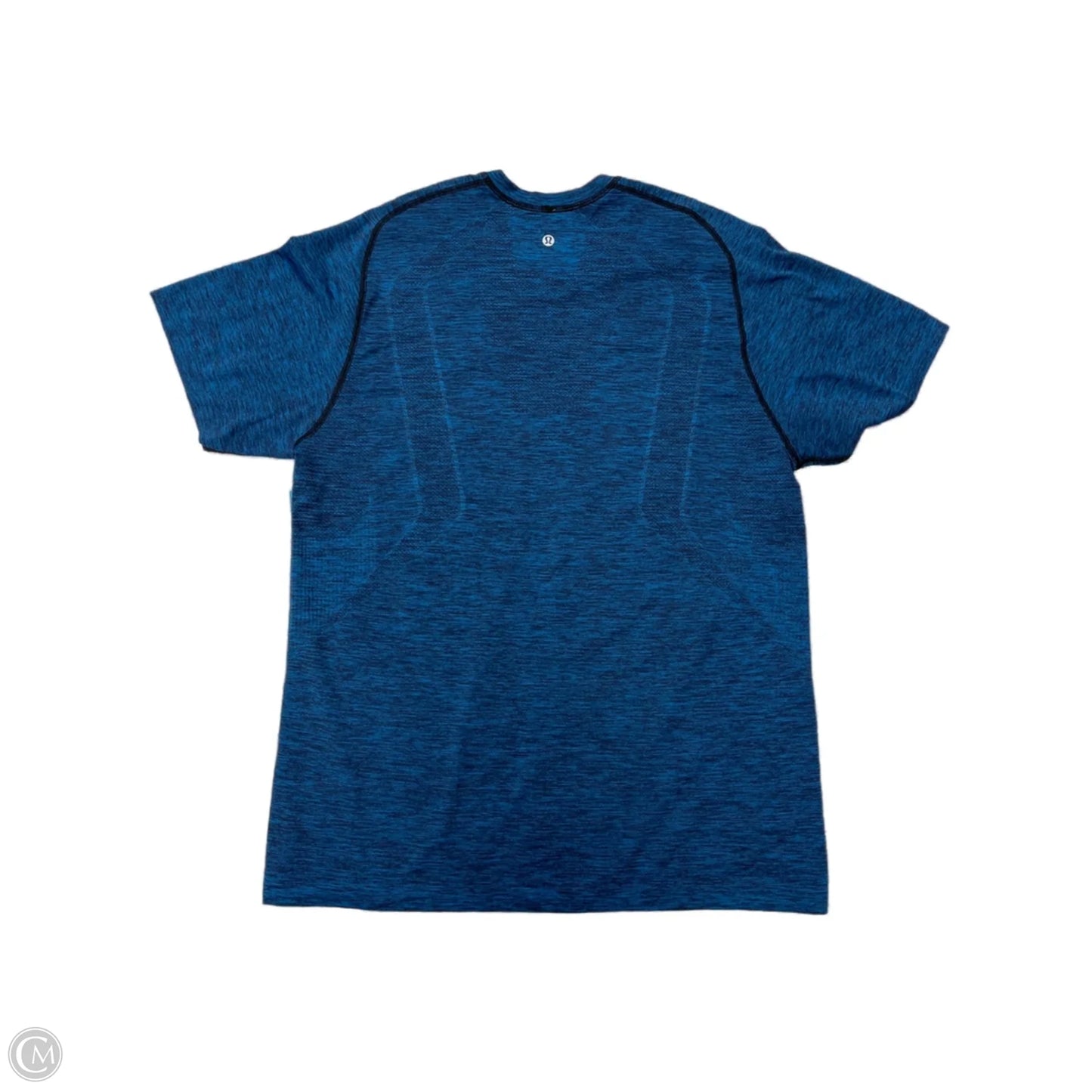 Athletic Top Short Sleeve By Lululemon In Blue, Size: Xl