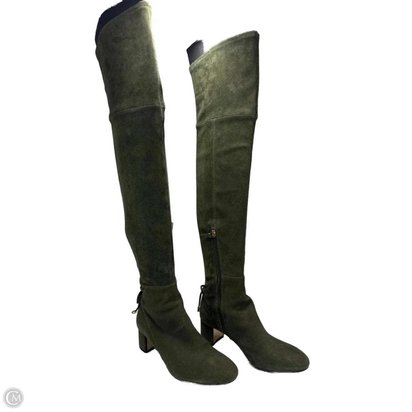 Boots Knee High Designer By Tory Burch In Green, Size: 7.5