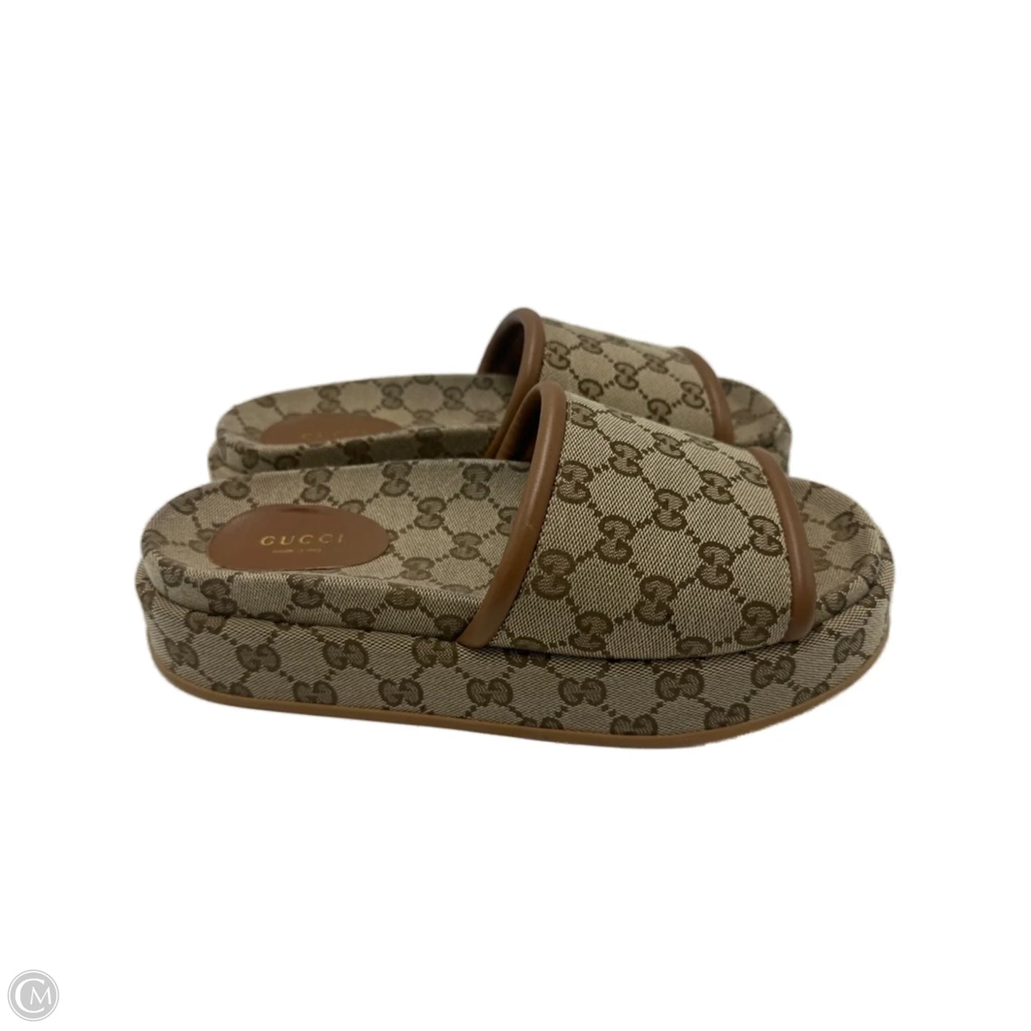 Gucci Clarice GG Luxury Designer Platform Sandals, Size: 8 (39)