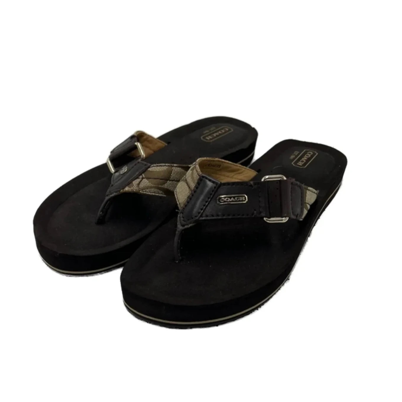 Sandals Designer By Coach In Bronze, Size: 7.5