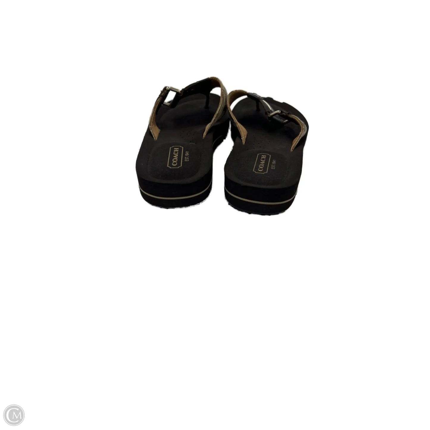 Sandals Designer By Coach In Bronze, Size: 7.5