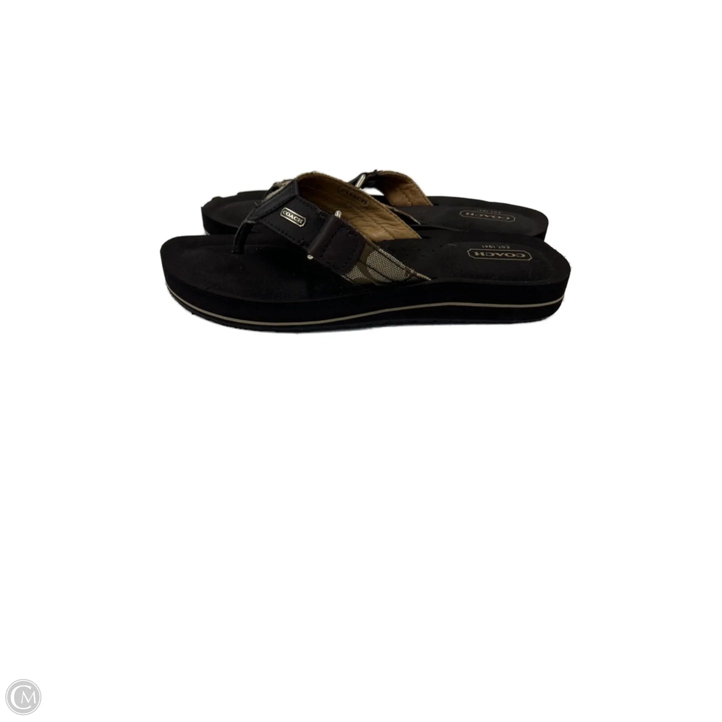 Sandals Designer By Coach In Bronze, Size: 7.5