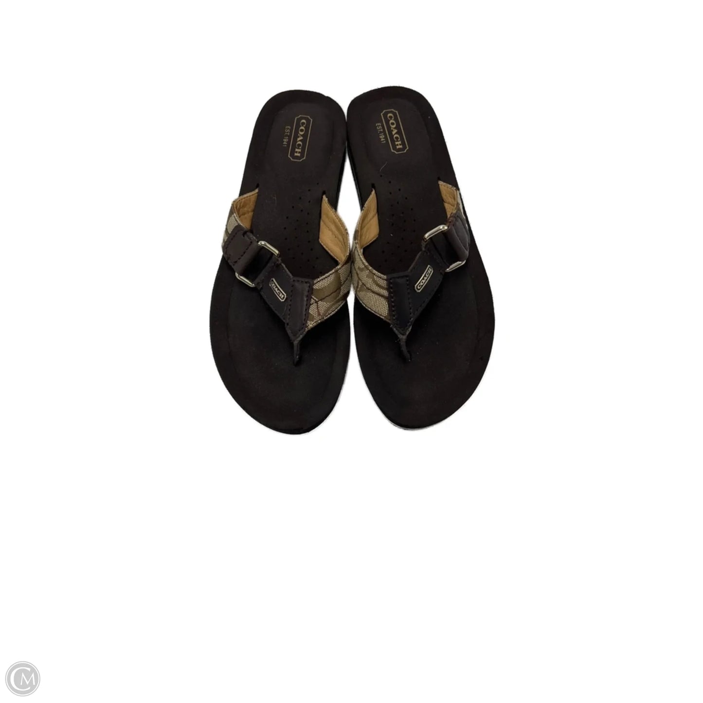 Sandals Designer By Coach In Bronze, Size: 7.5