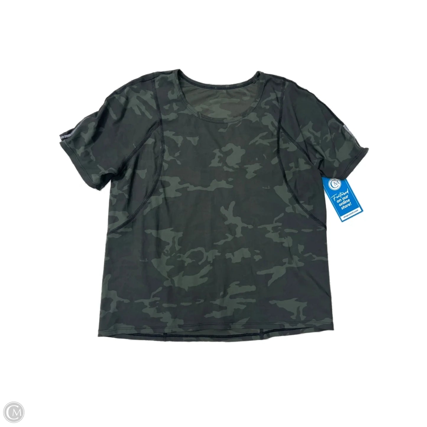 Athletic Top Short Sleeve By Lululemon In Camouflage Print, Size: Xs