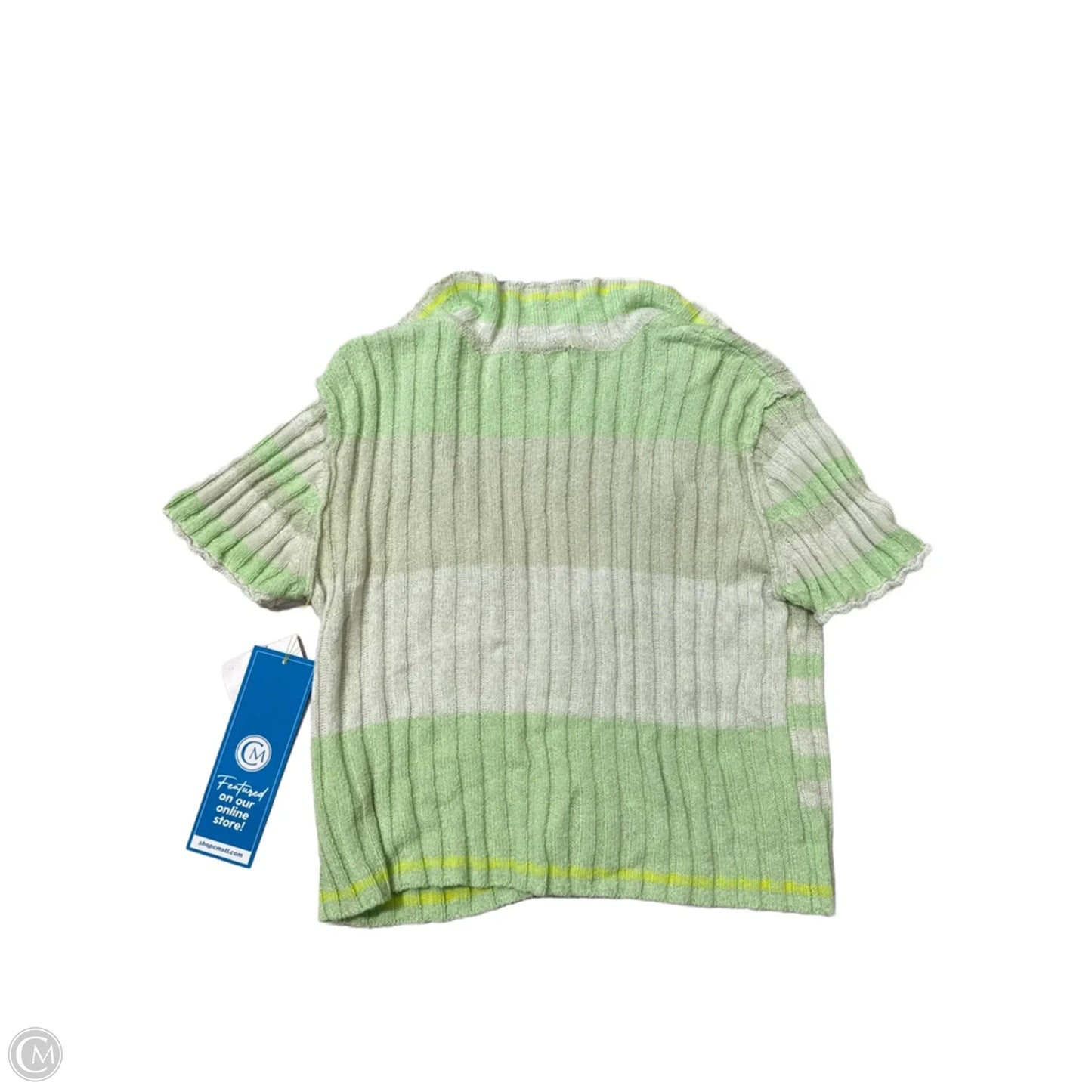 Top Short Sleeve By Free People In Striped Pattern, Size: M