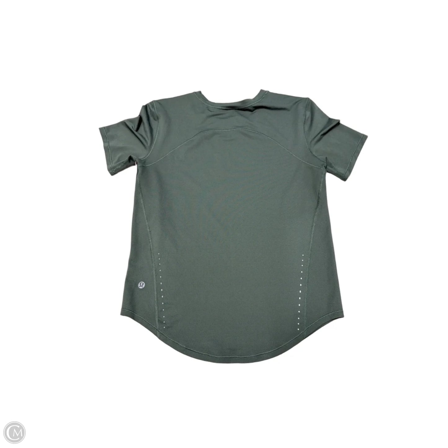 Athletic Top Short Sleeve By Lululemon In Green, Size: Xs