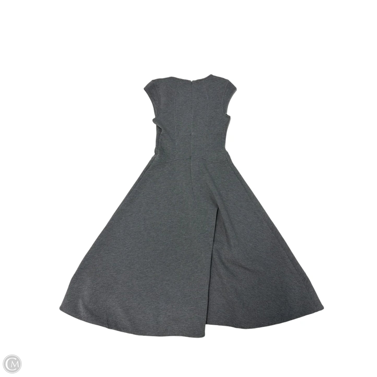 Dress Casual Midi By Anthropologie In Grey, Size: XS Petite