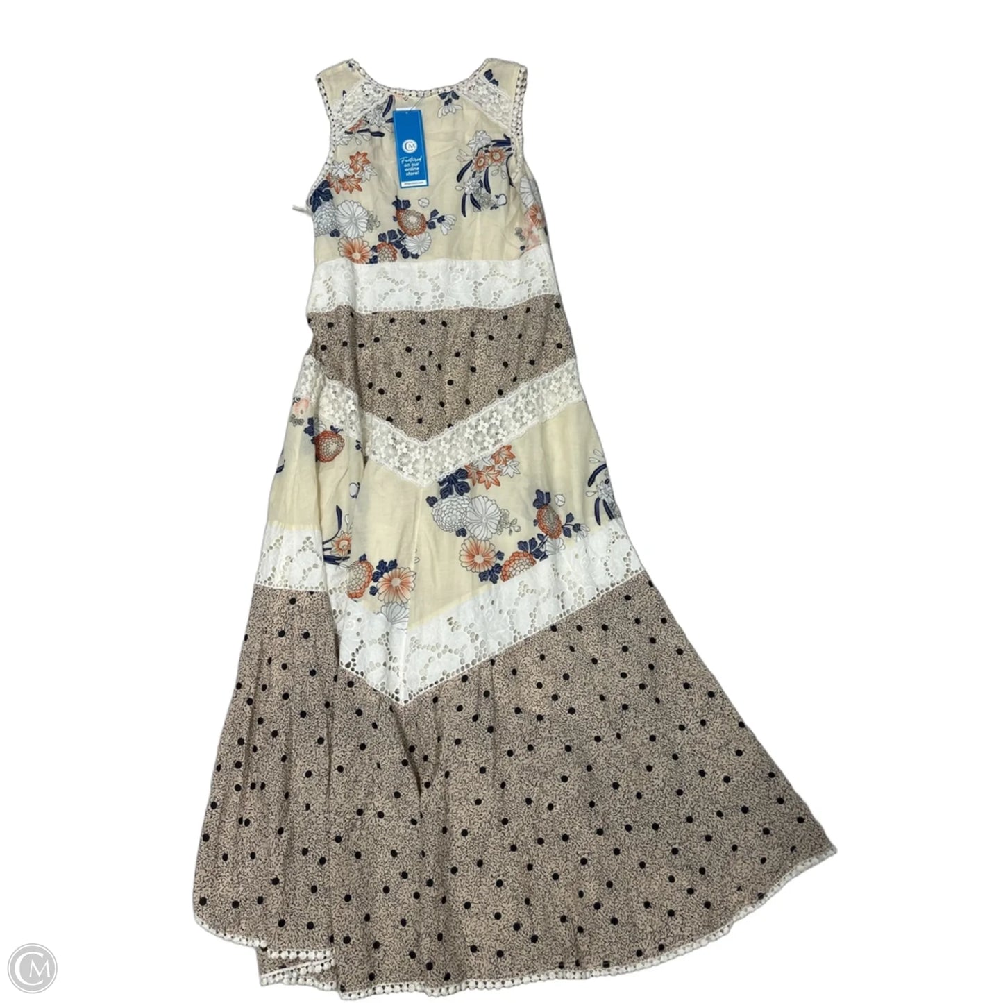 Dress Casual Maxi By Anthropologie In Cream, Size: L