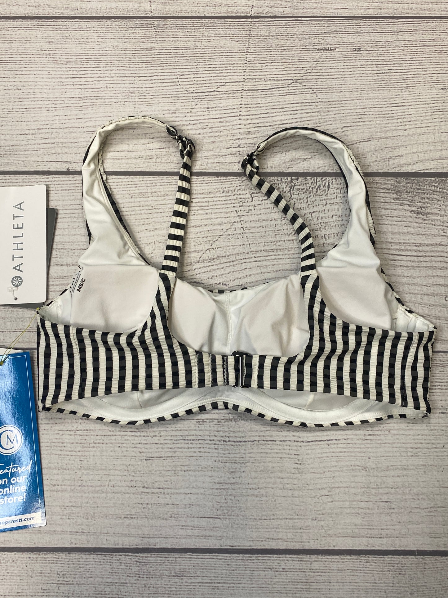 Striped Swimsuit Top Athleta, Size 34