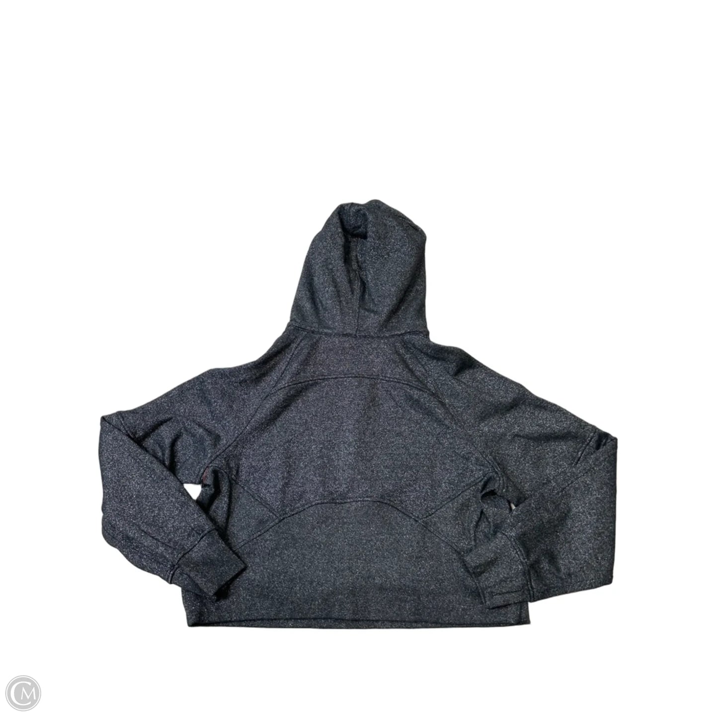 Athletic Sweatshirt Collar By Lululemon In Black & Silver, Size: M