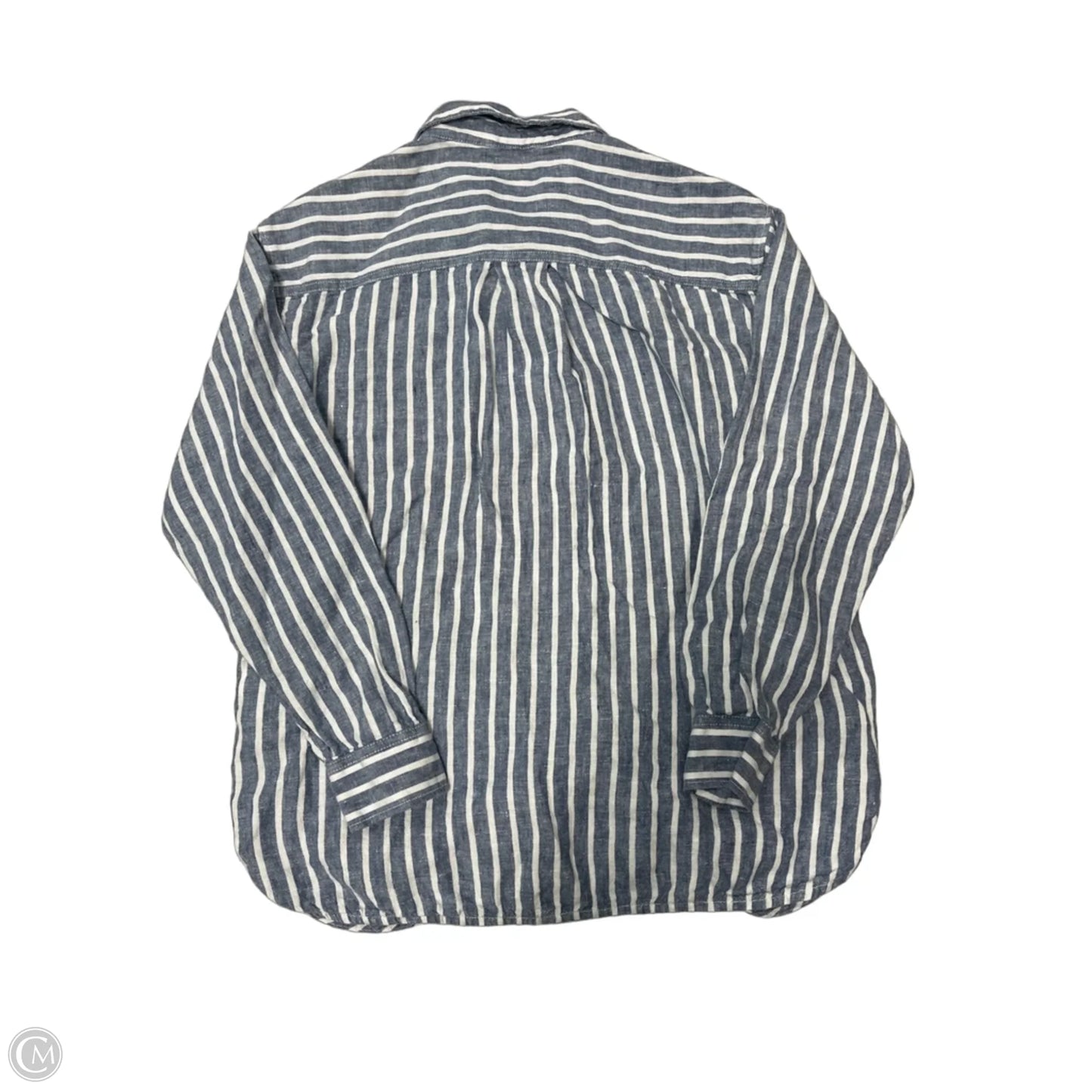 Blouse / Top Long Sleeve By Athleta In Striped Pattern, Size: M