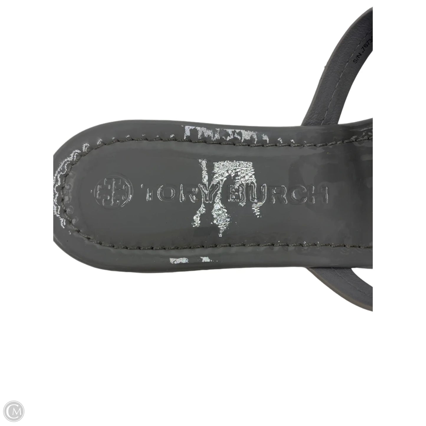 Tory Burch Miller Designer Sandals In Grey, Size: 13